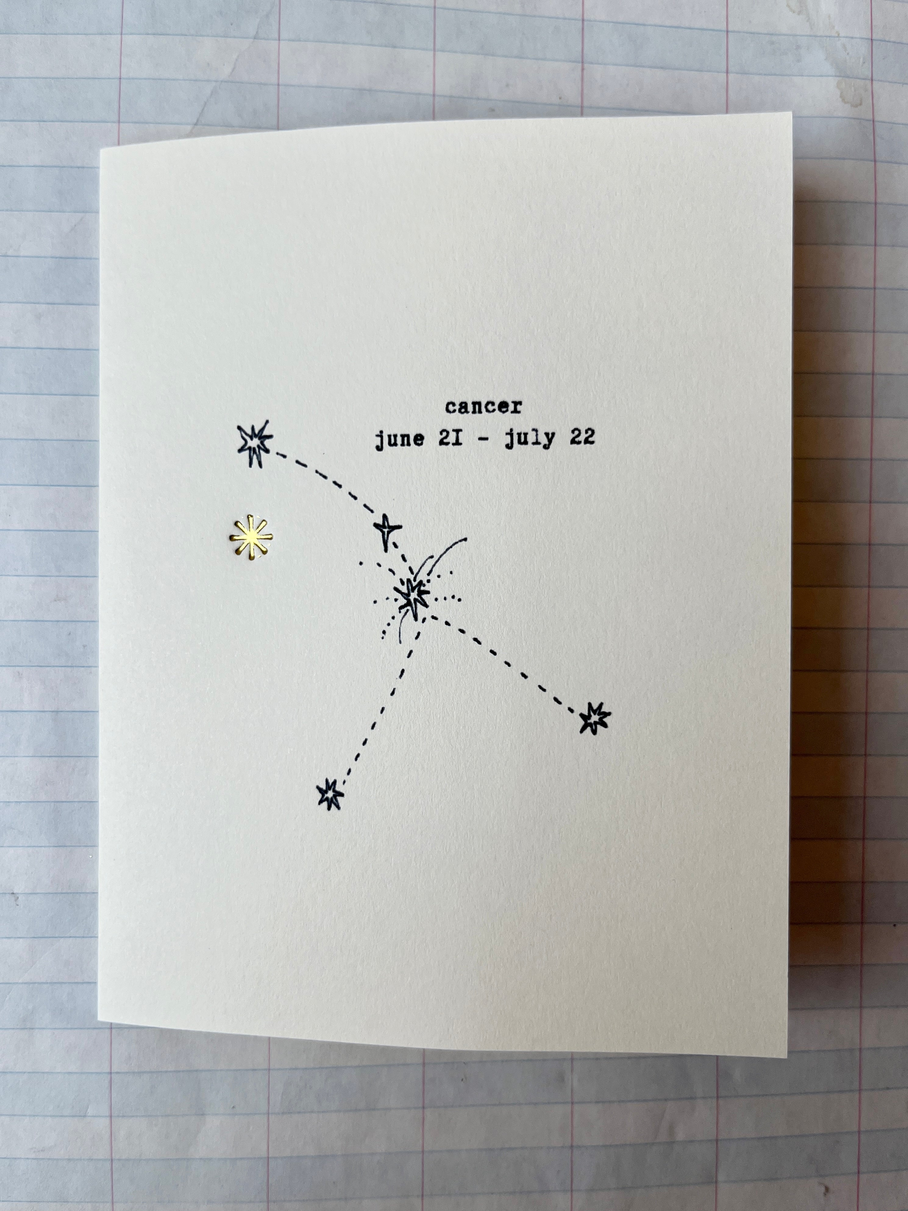 Zodiac Constellations Folded Cards