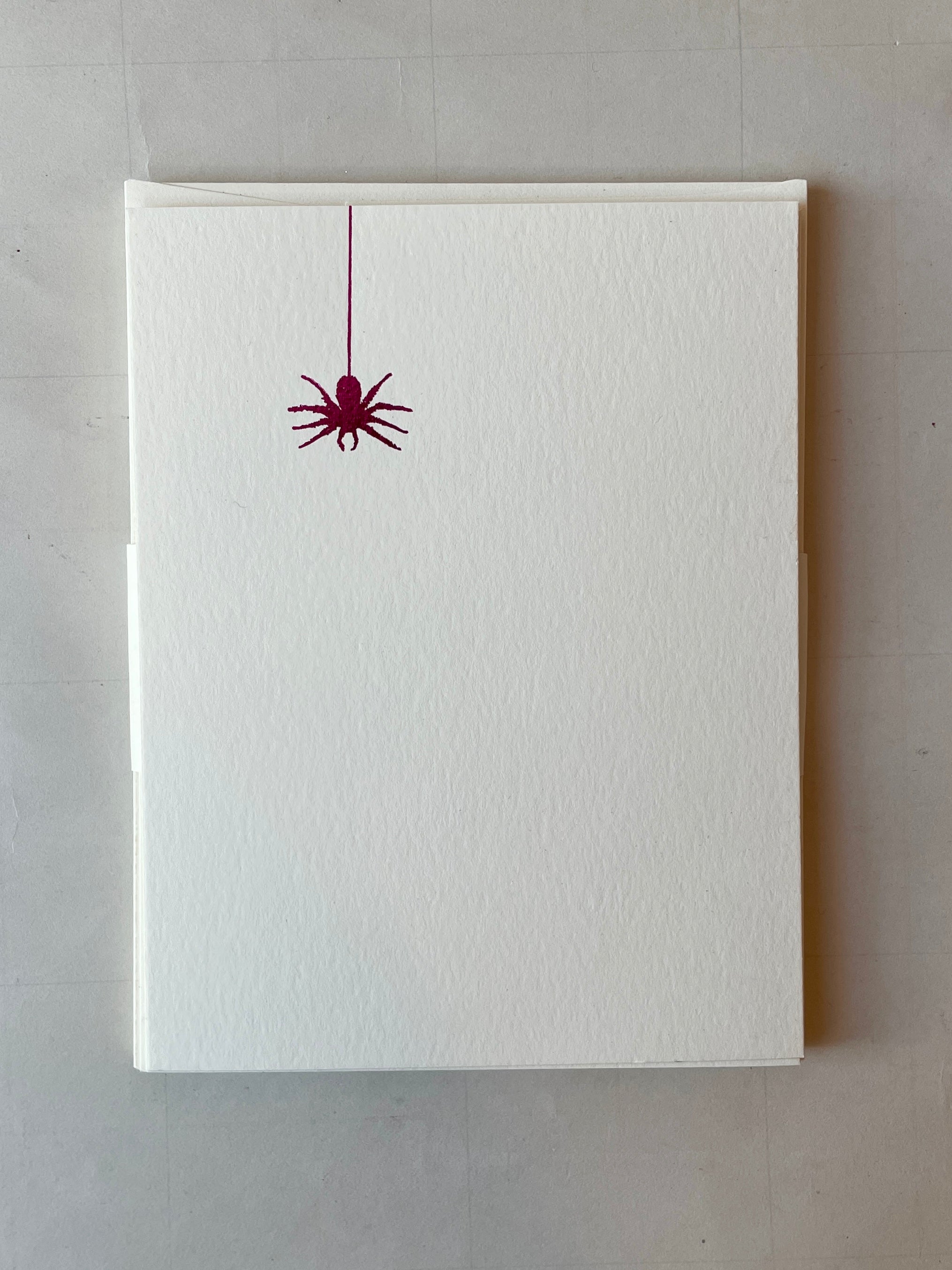 Spider Foil Pressed Stationery