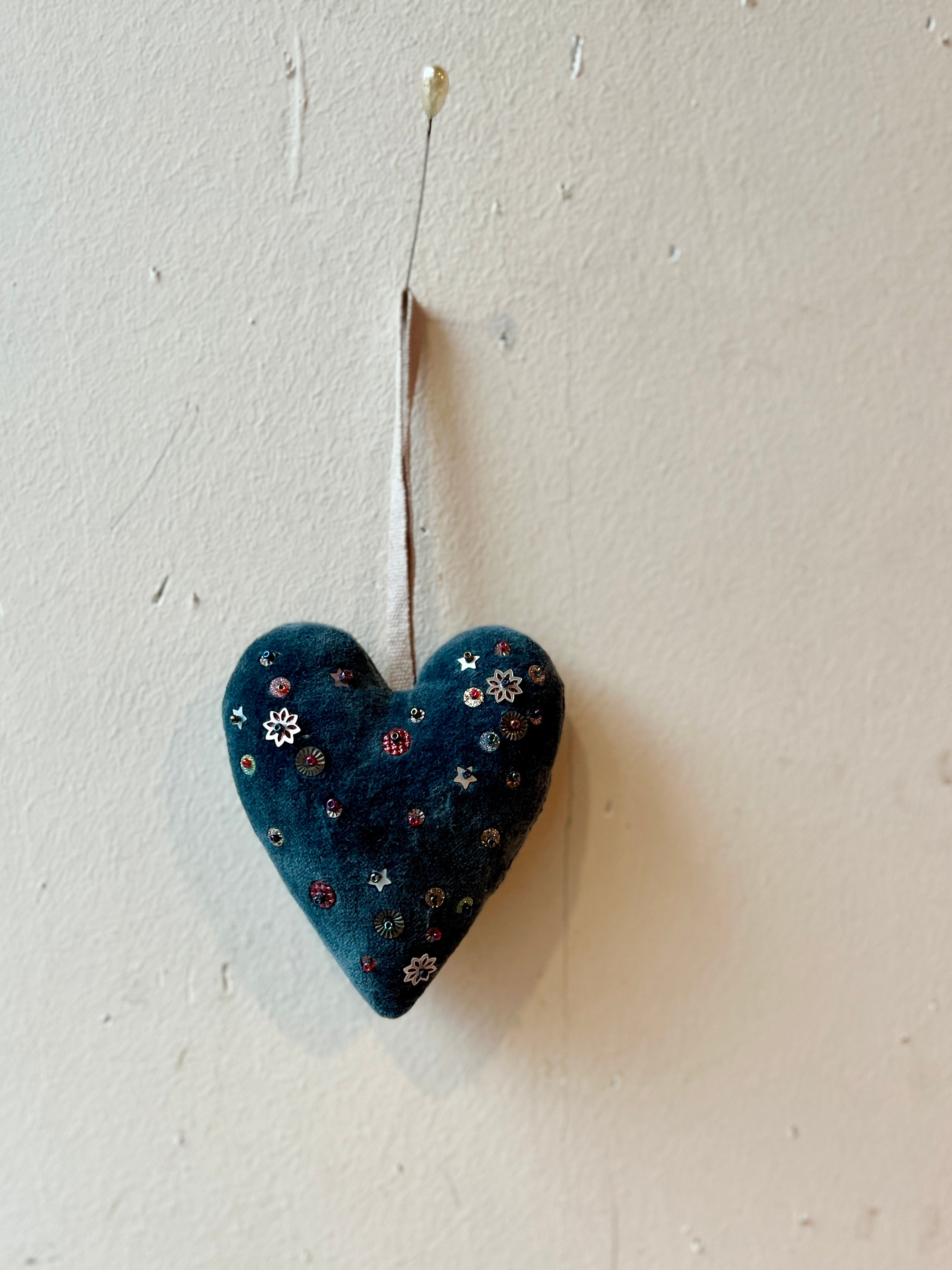 Embellished Heart Ornament by Skippy Cotton