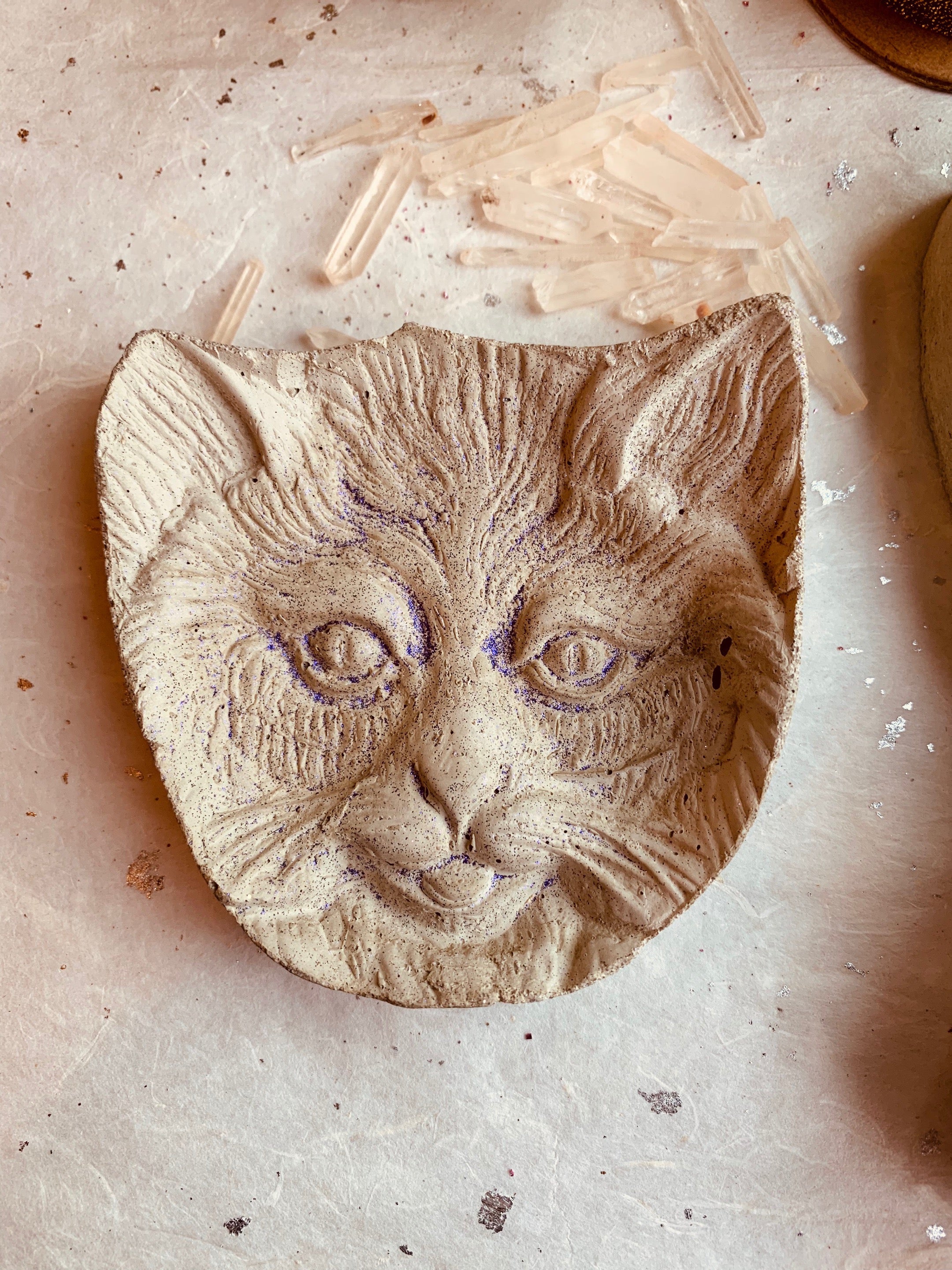 Concrete Cat Trinket Dish (Made to Order) - PARCEL