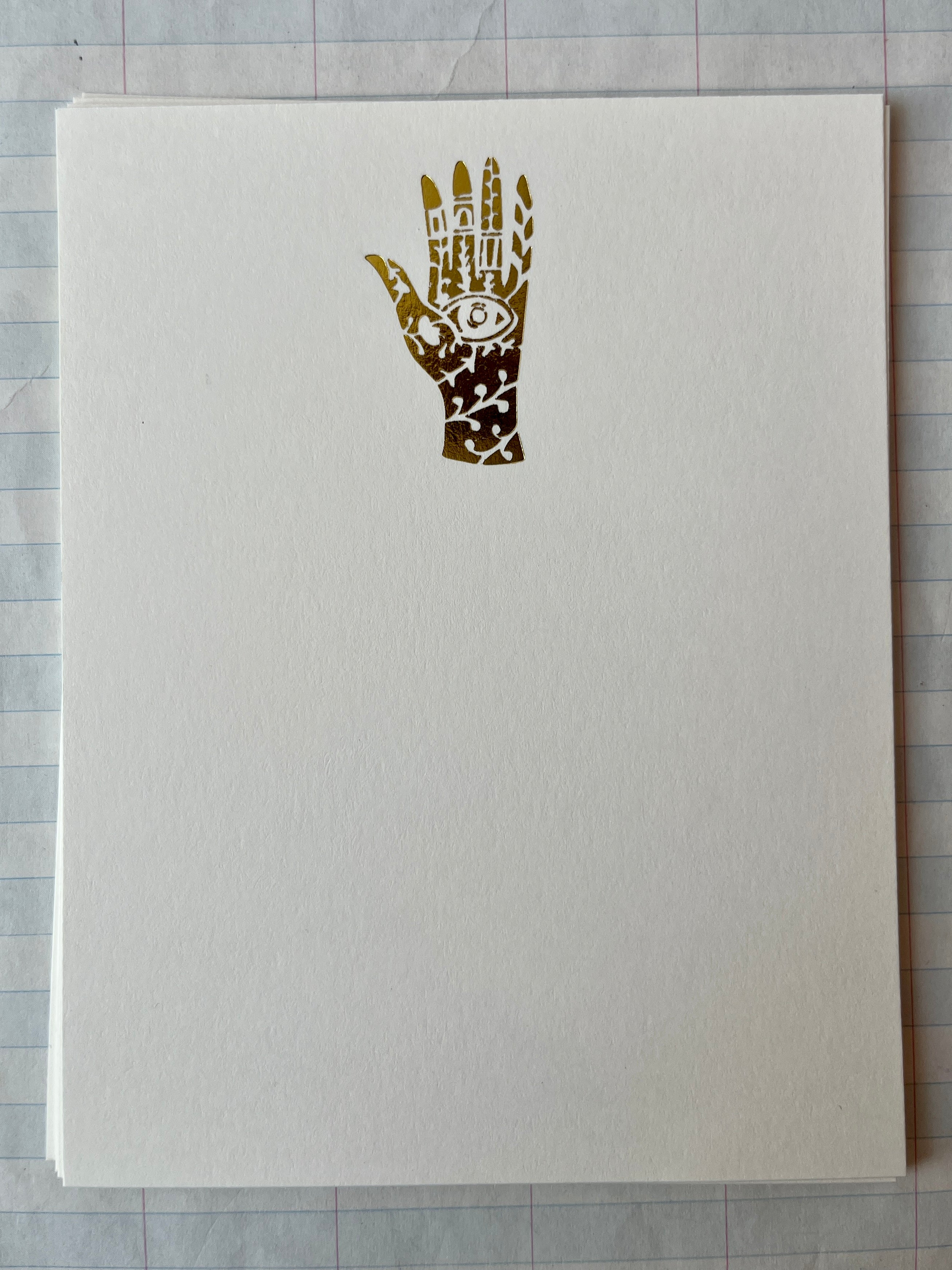 Hamsa Hand Foil Pressed Stationery