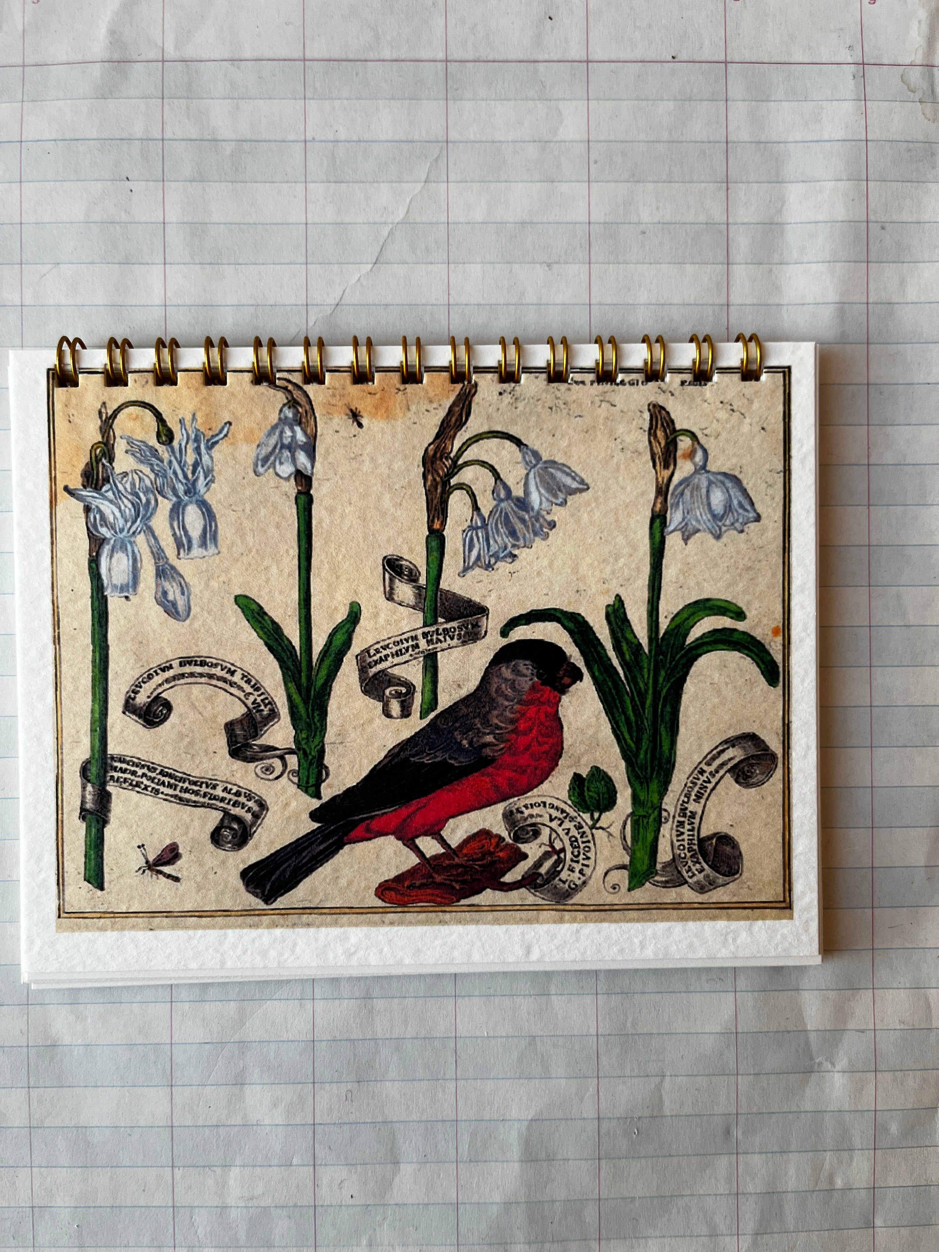 Bird and Flowers Notebook