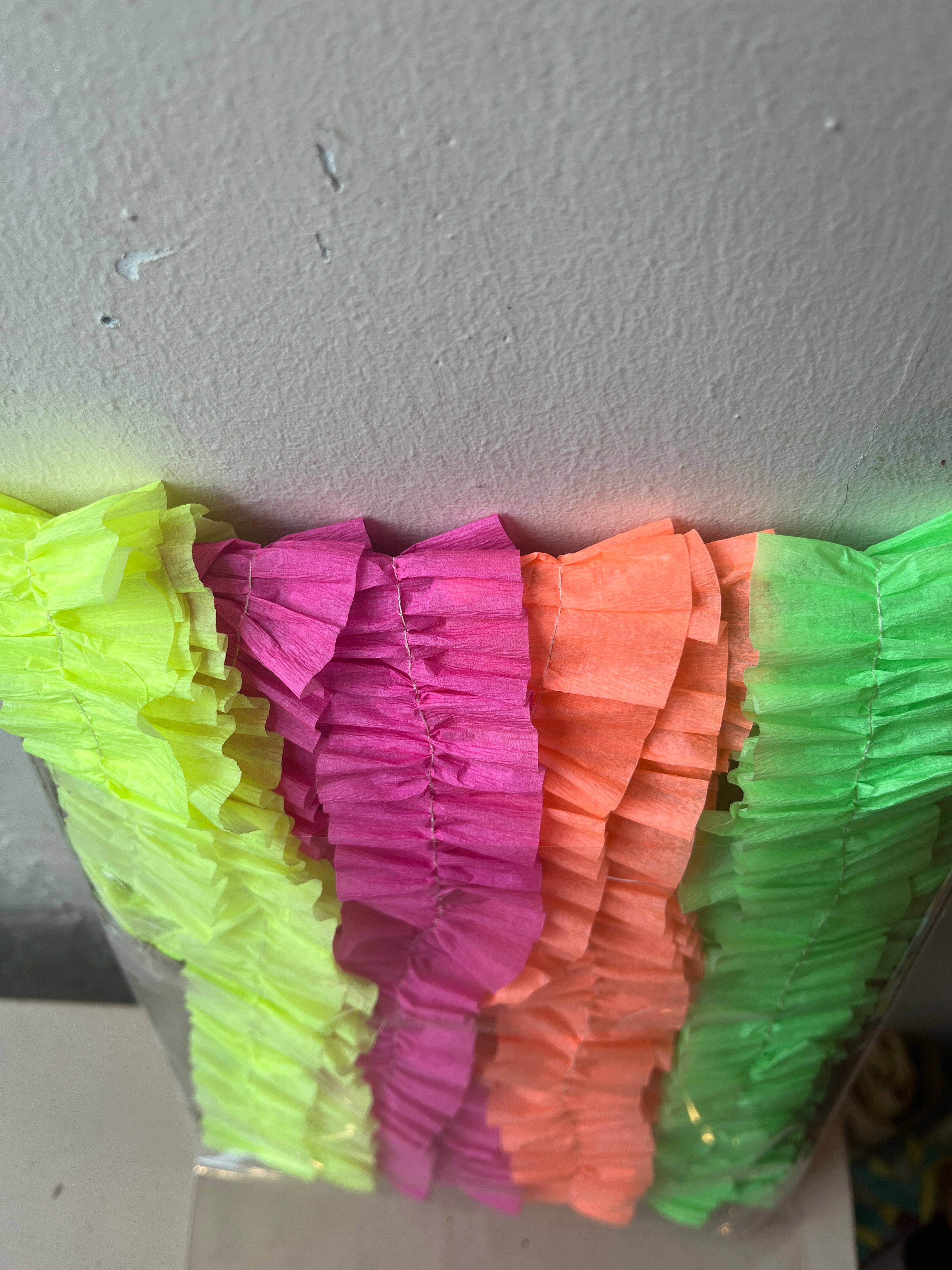 Sherbet Ruffled Stitched Garland