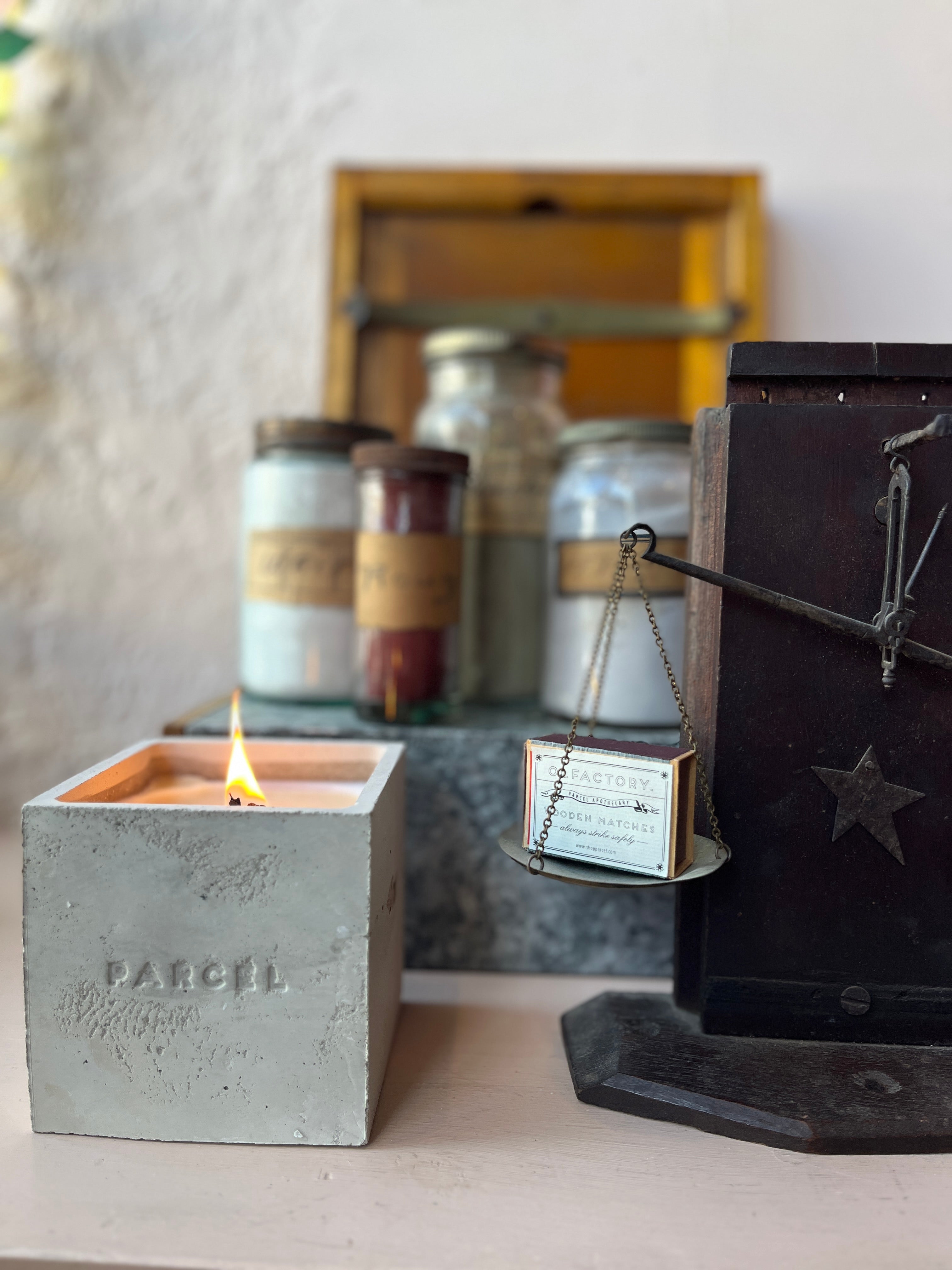 No. 4: Heritage Parcel Olfactory Scented Candle in Concrete Vessel