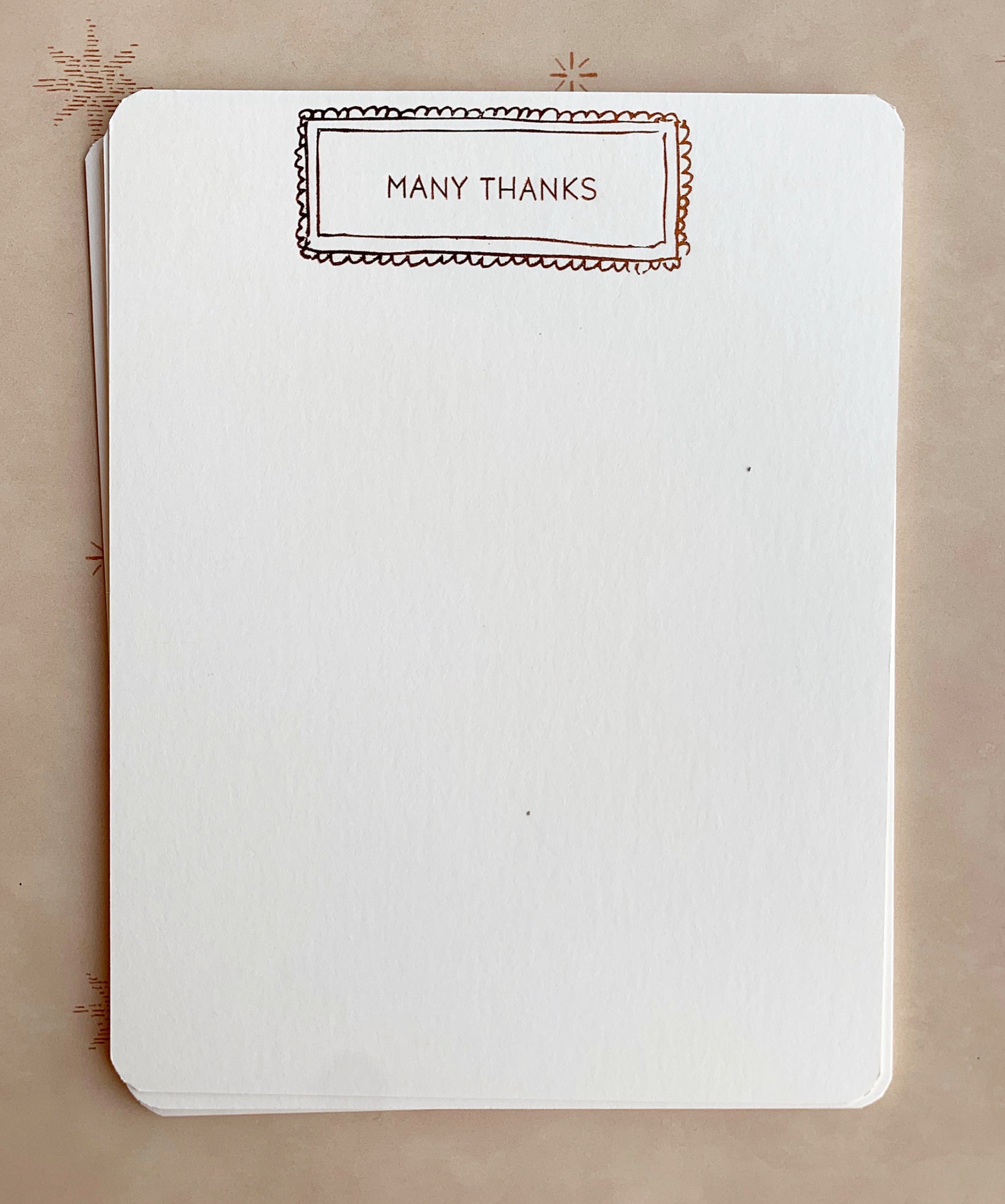 "Many Thanks" Framed Thank You Stationery Set - PARCEL