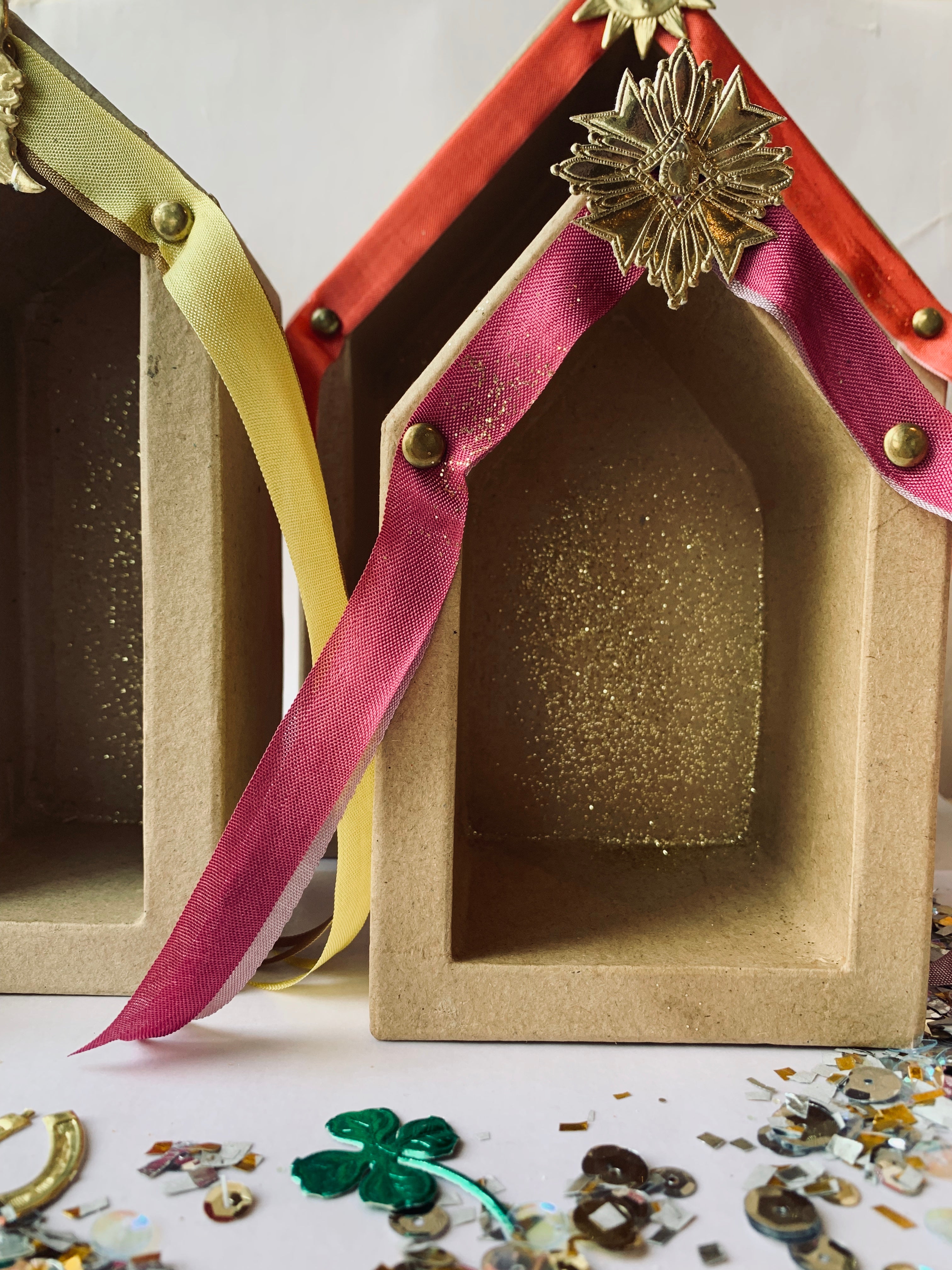 Paper Mache Shadowbox Altars - PARCEL
