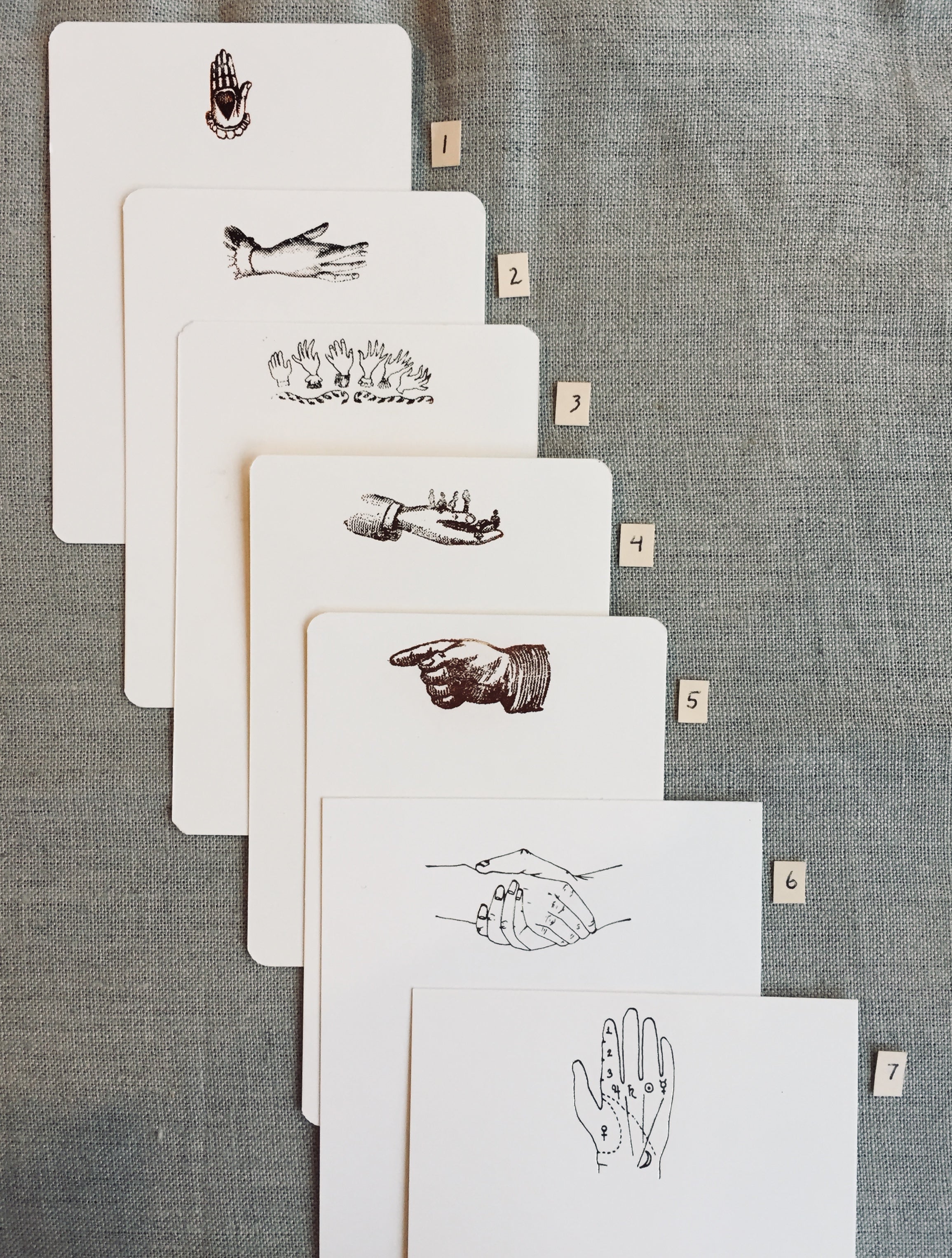 Foil-pressed Hands Notecards - PARCEL