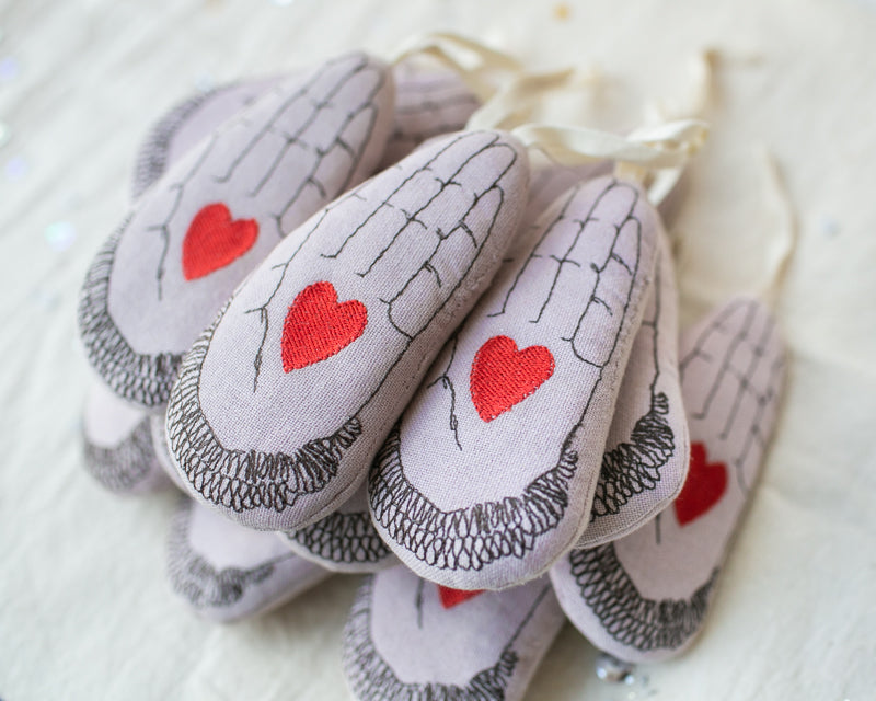 Hand in Heart Ornament by Skippy Cotton