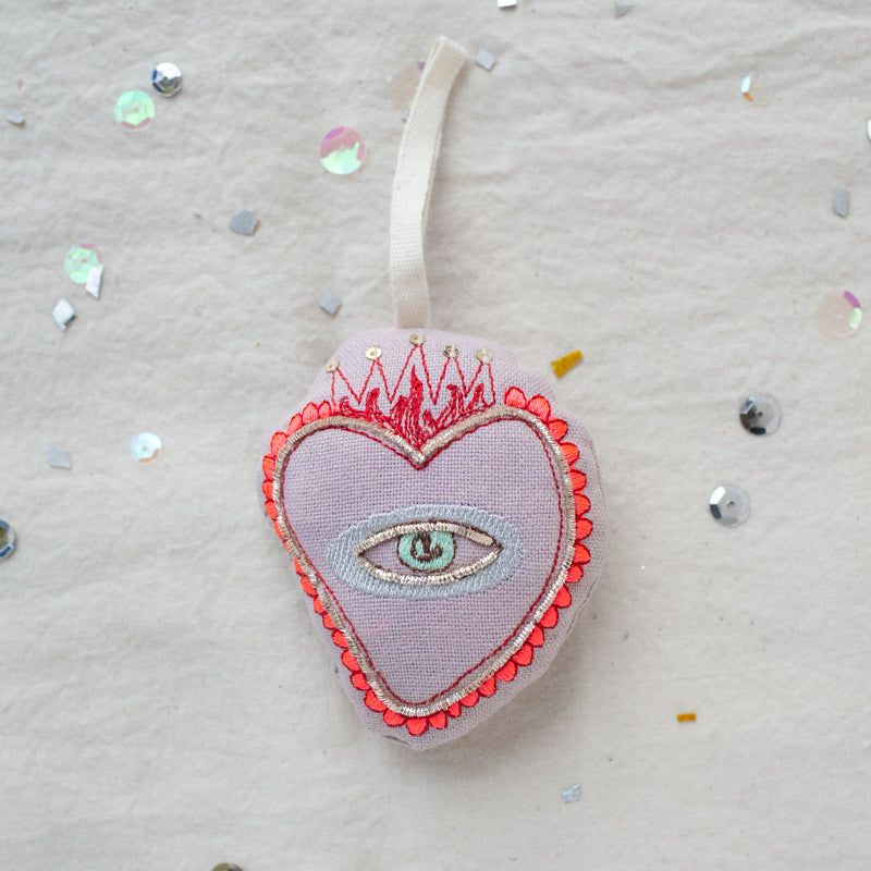 Sacred Heart Ornament by Skippy Cotton