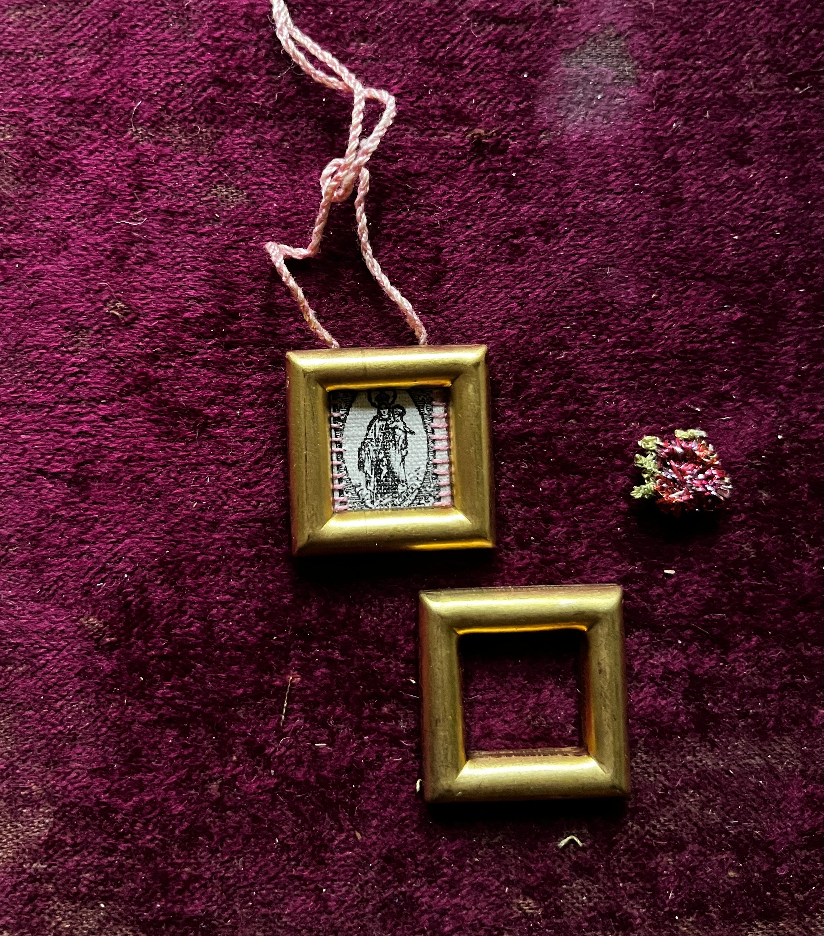 Vintage Brass Square Open Frame