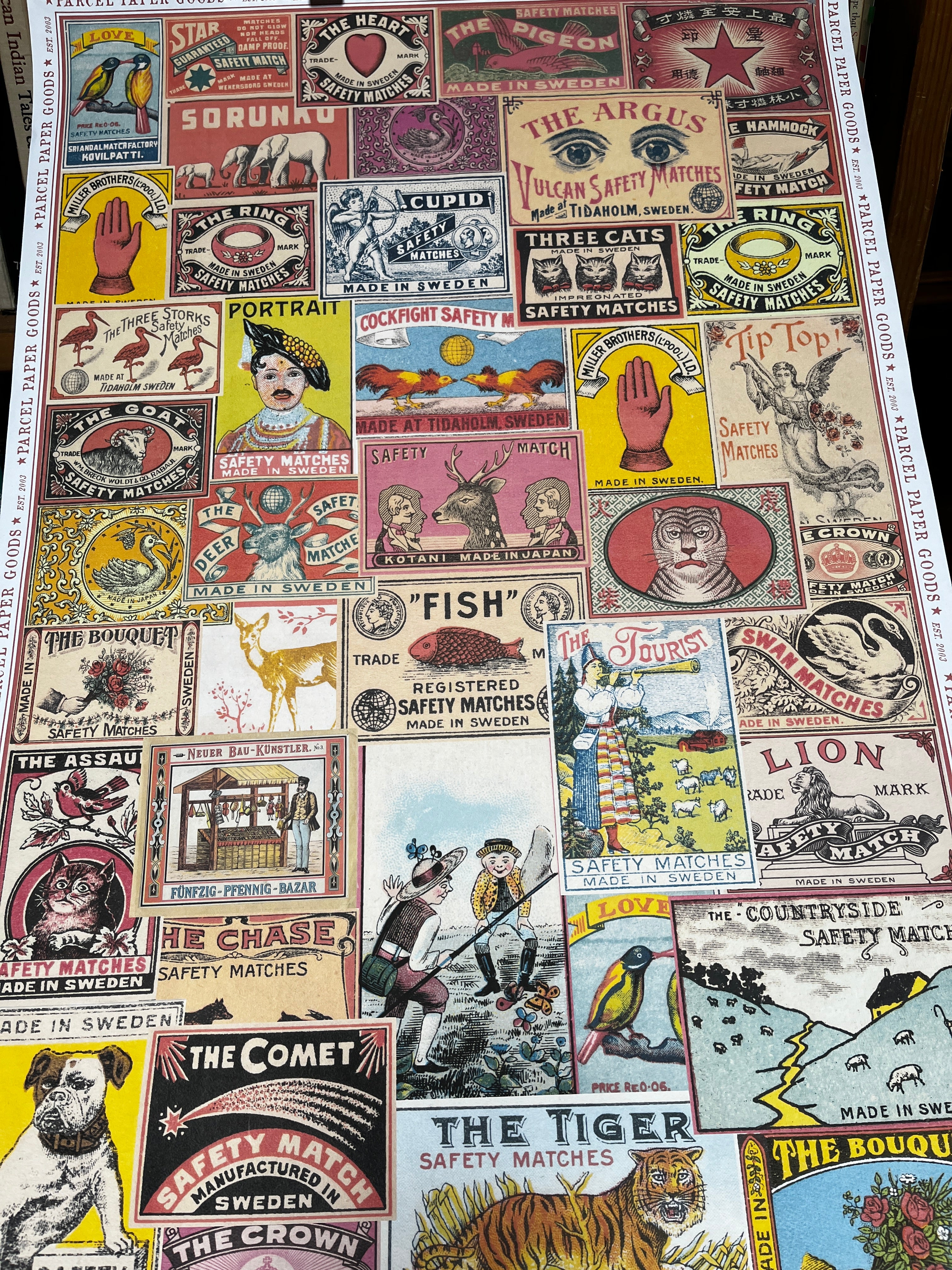 Parcel Artisan Wrapping Paper, Matchboxes