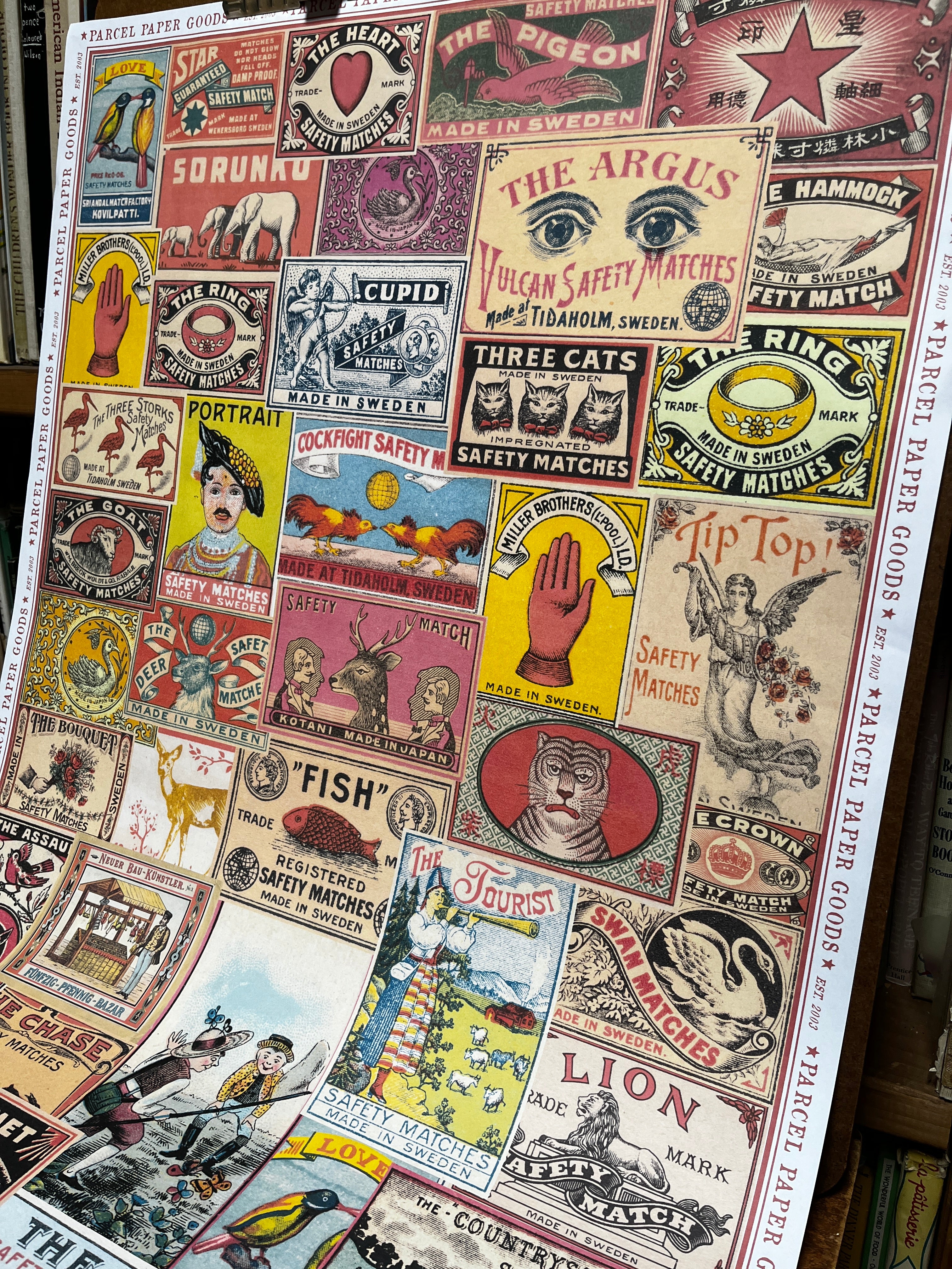 Parcel Artisan Wrapping Paper, Matchboxes