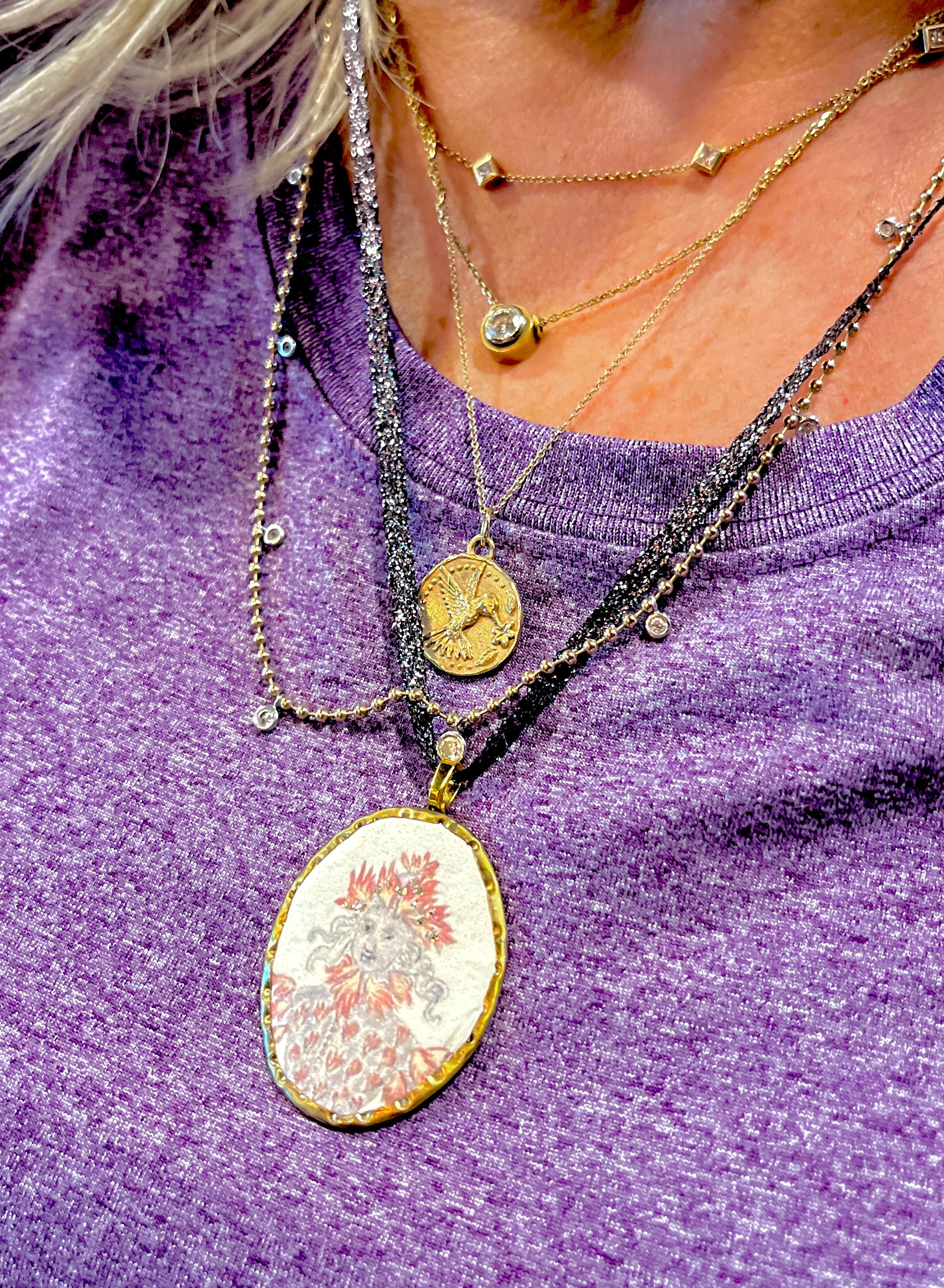Handmade Ancient Portrait Pendant
