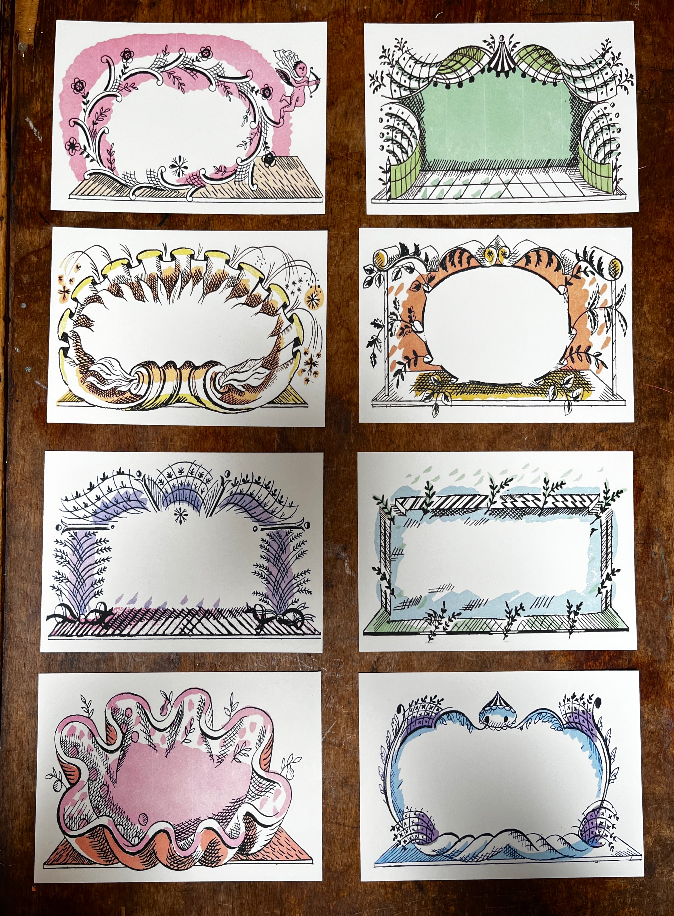 Whimsical Frames Stationery Set