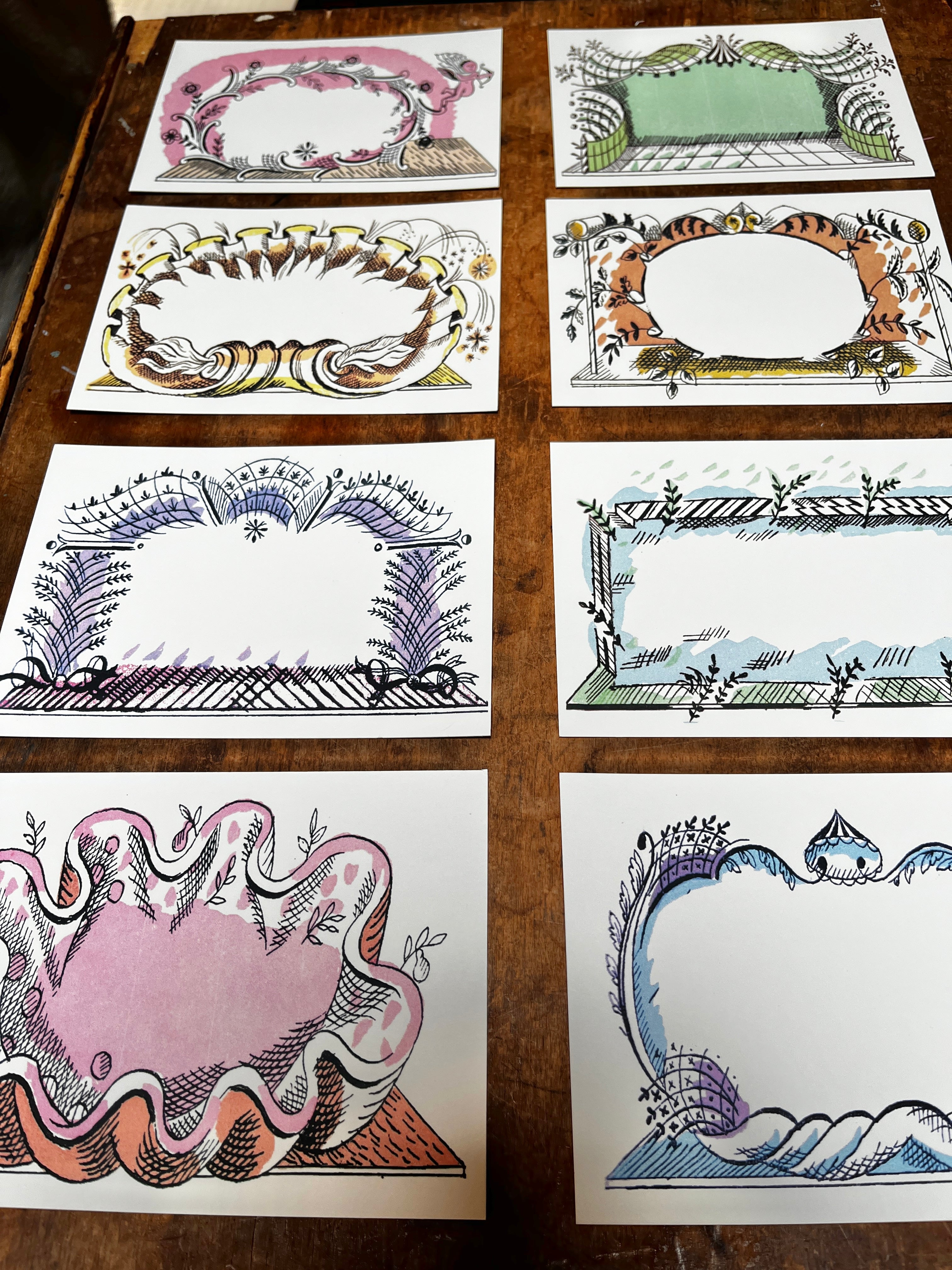 Whimsical Frames Stationery Set
