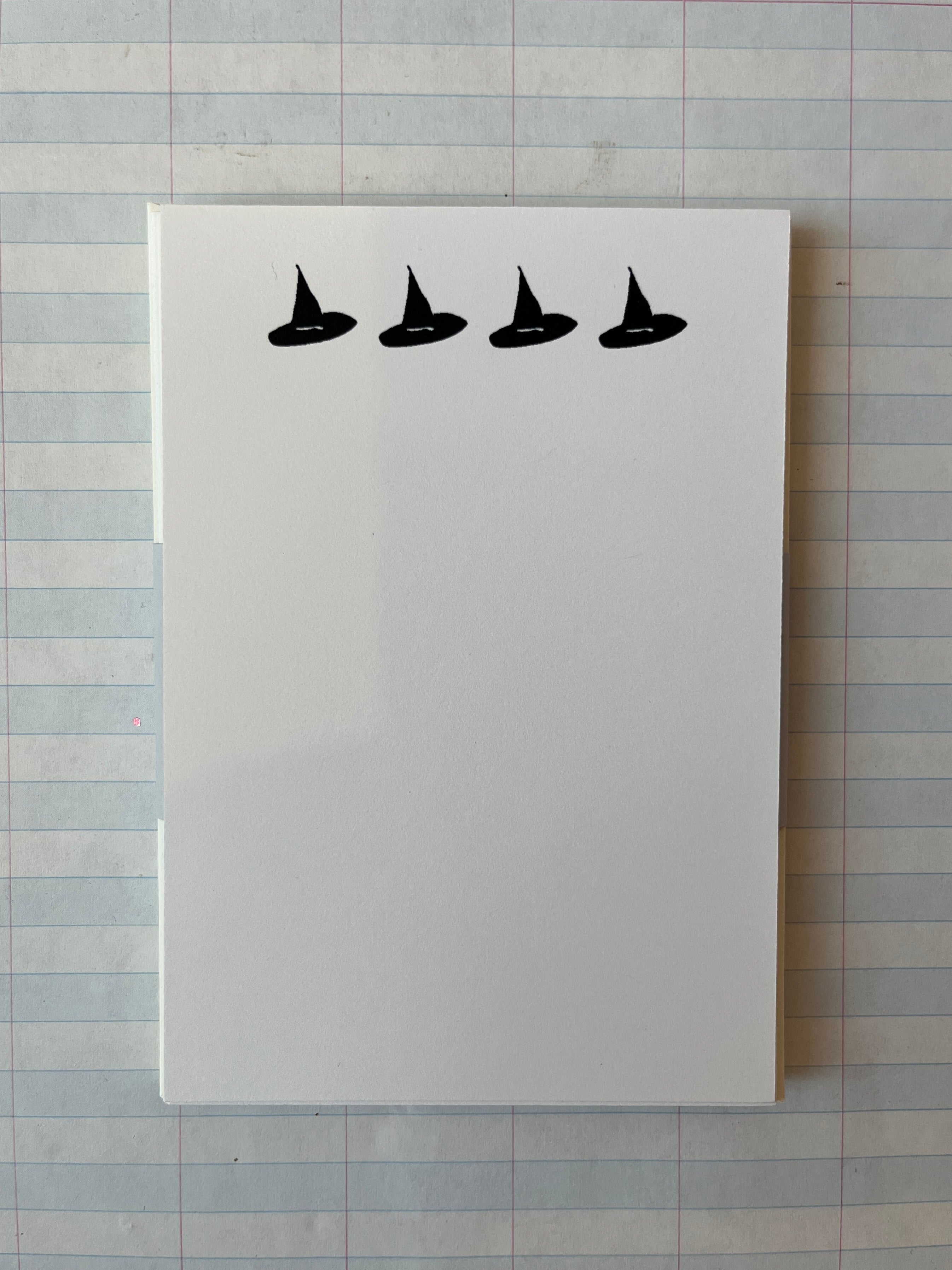 Flying Witch Hat Printed Notecards