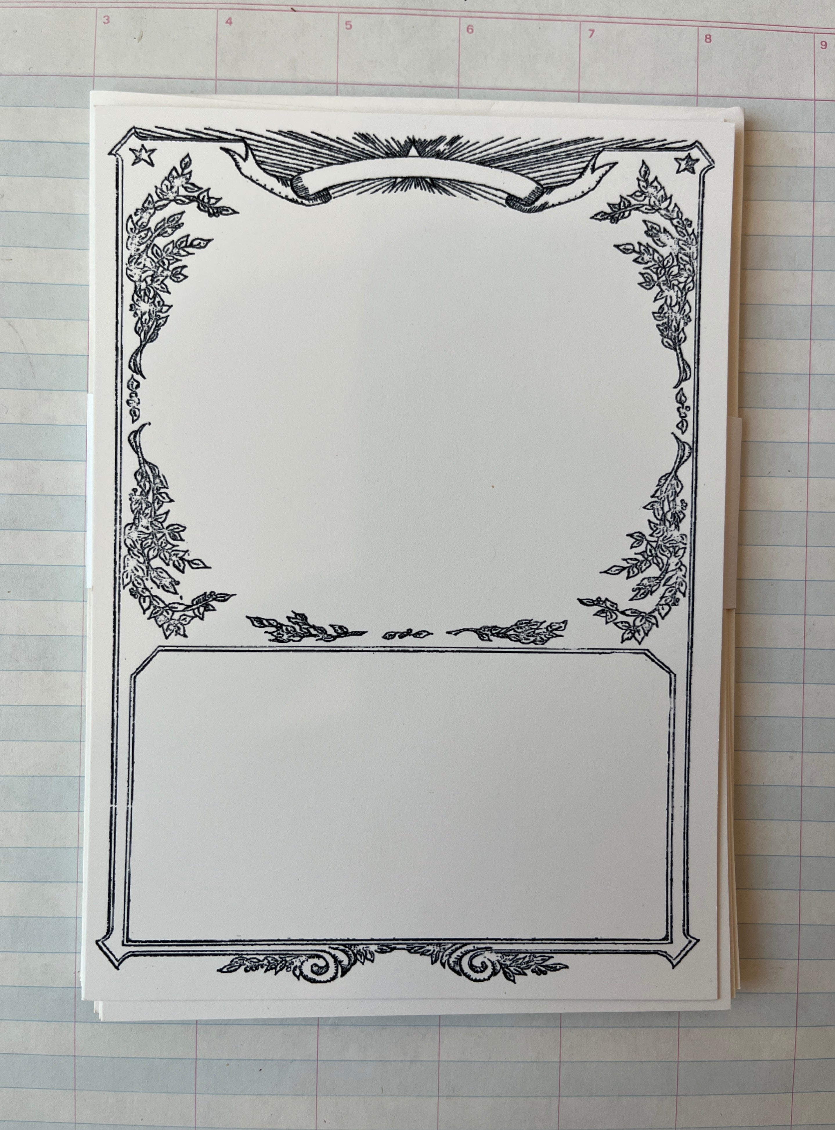 Celestial Frame Printed Notecard Set