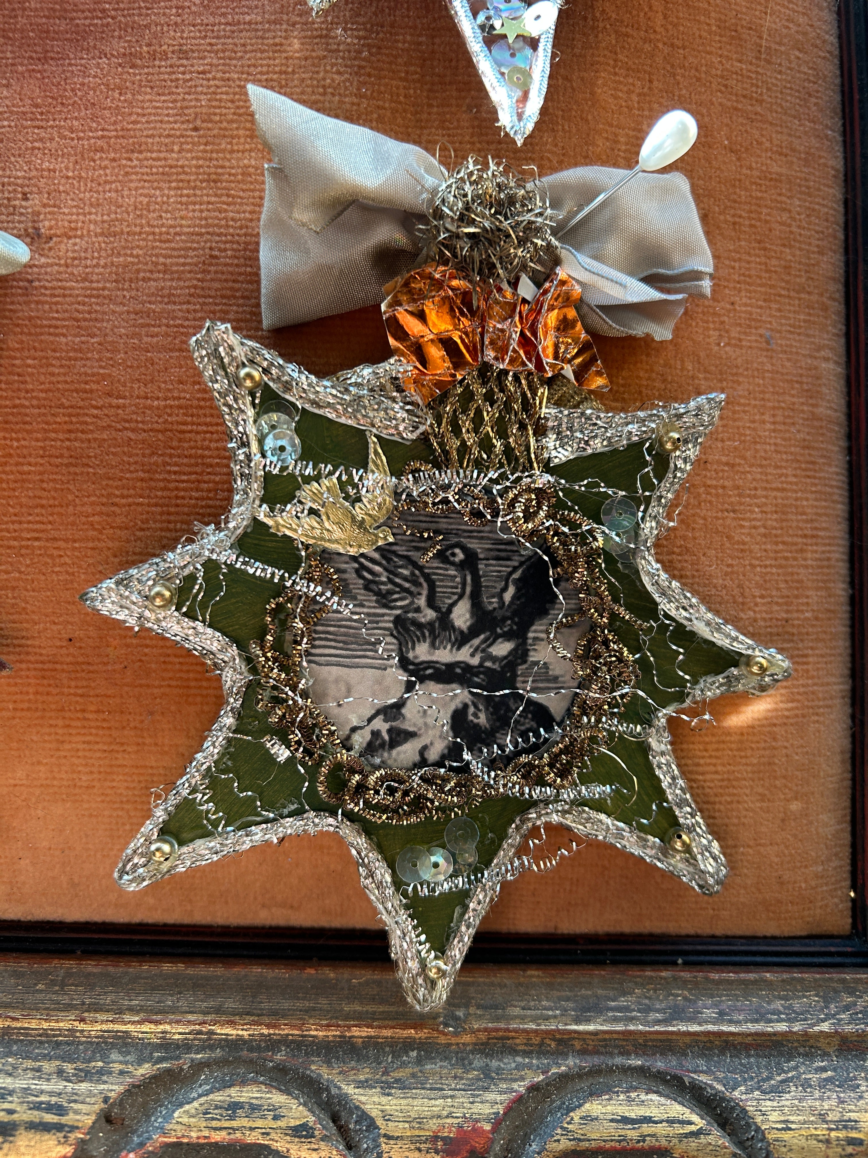 Handmade Reliquary Wall Hanging Work of Art