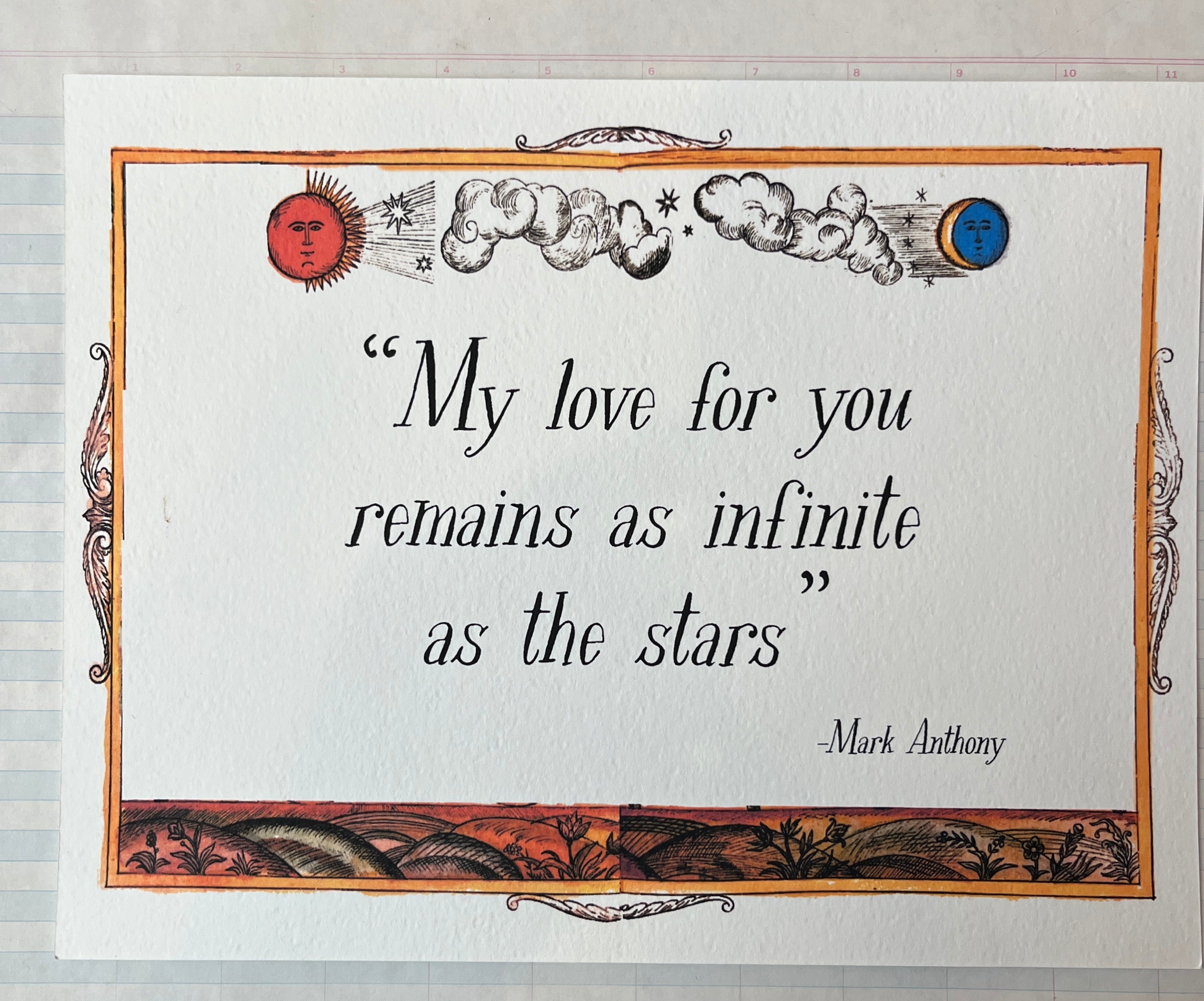Love as Infinite as the Stars Art Print