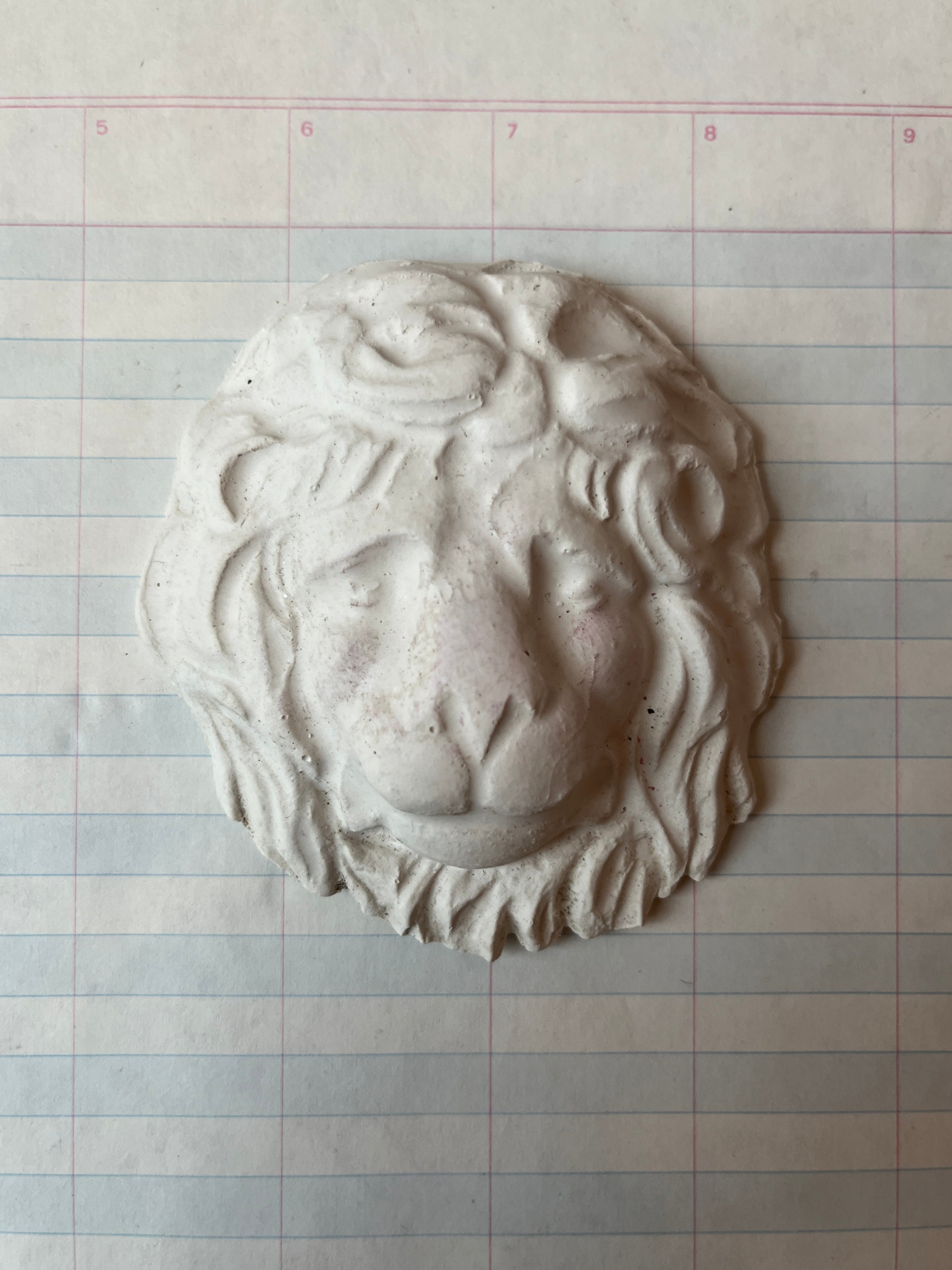 Courageous Lion Plaster Ornament