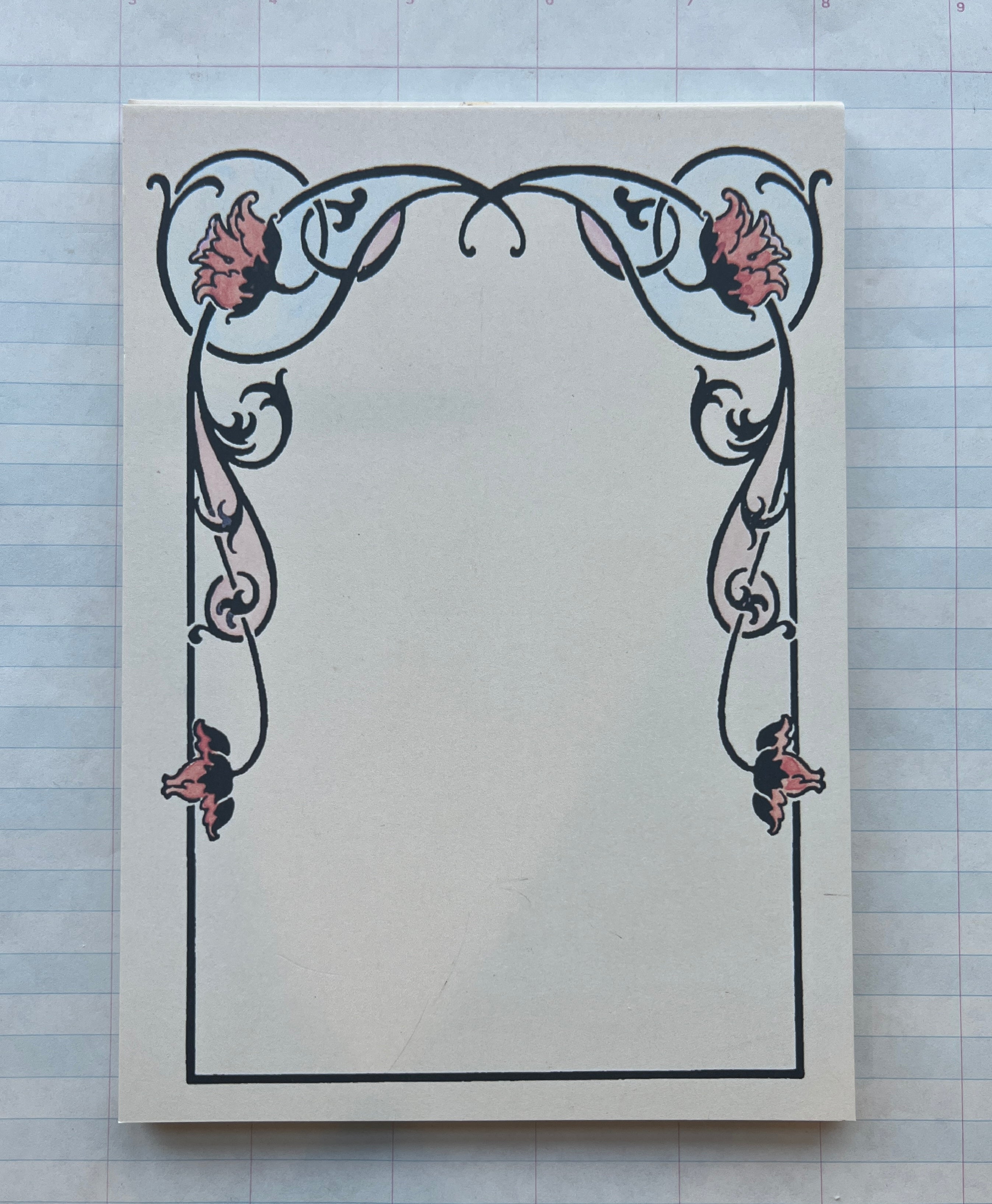 Nouveau Floral Frames Stationery Set