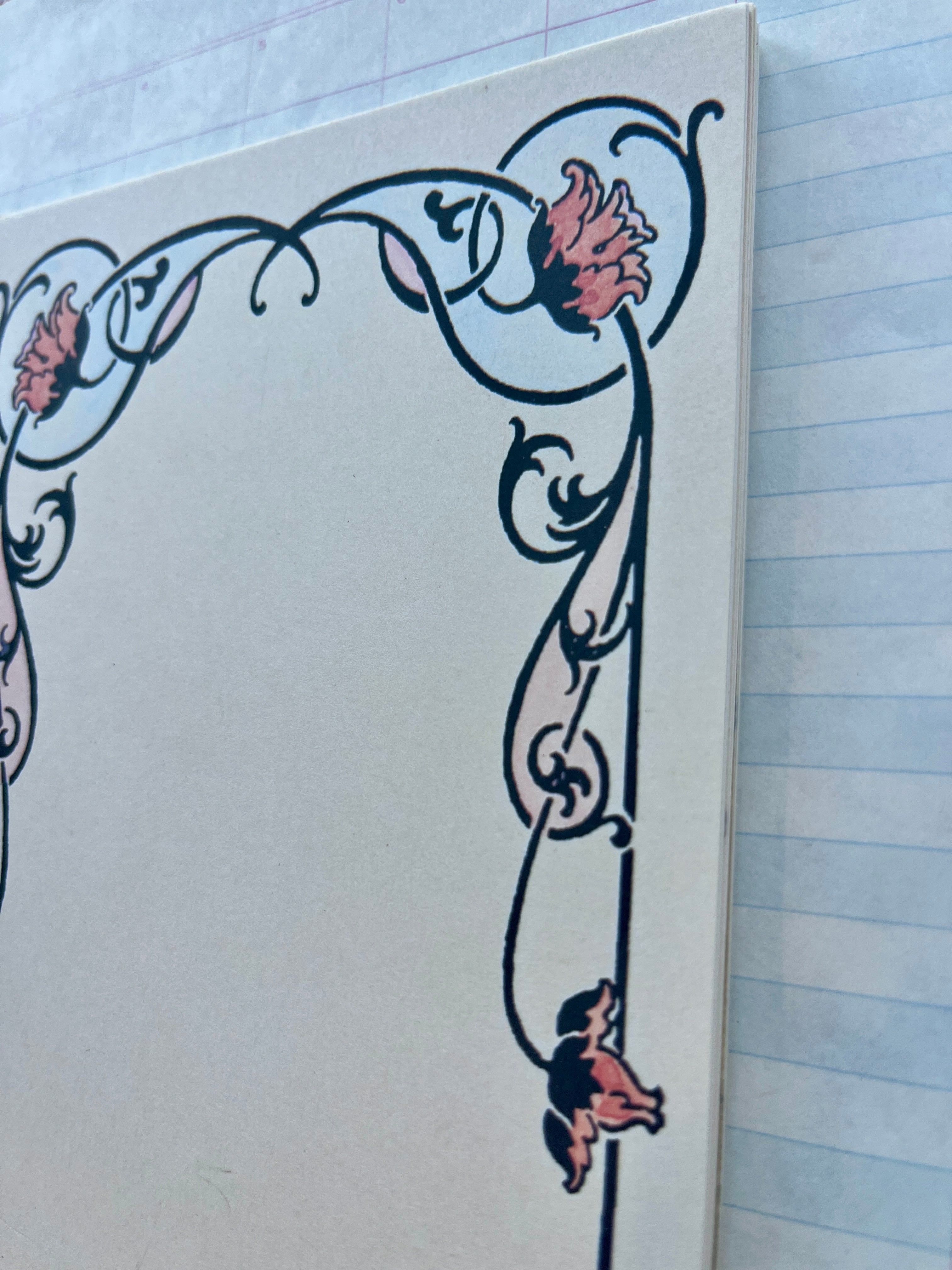 Nouveau Floral Frames Stationery Set