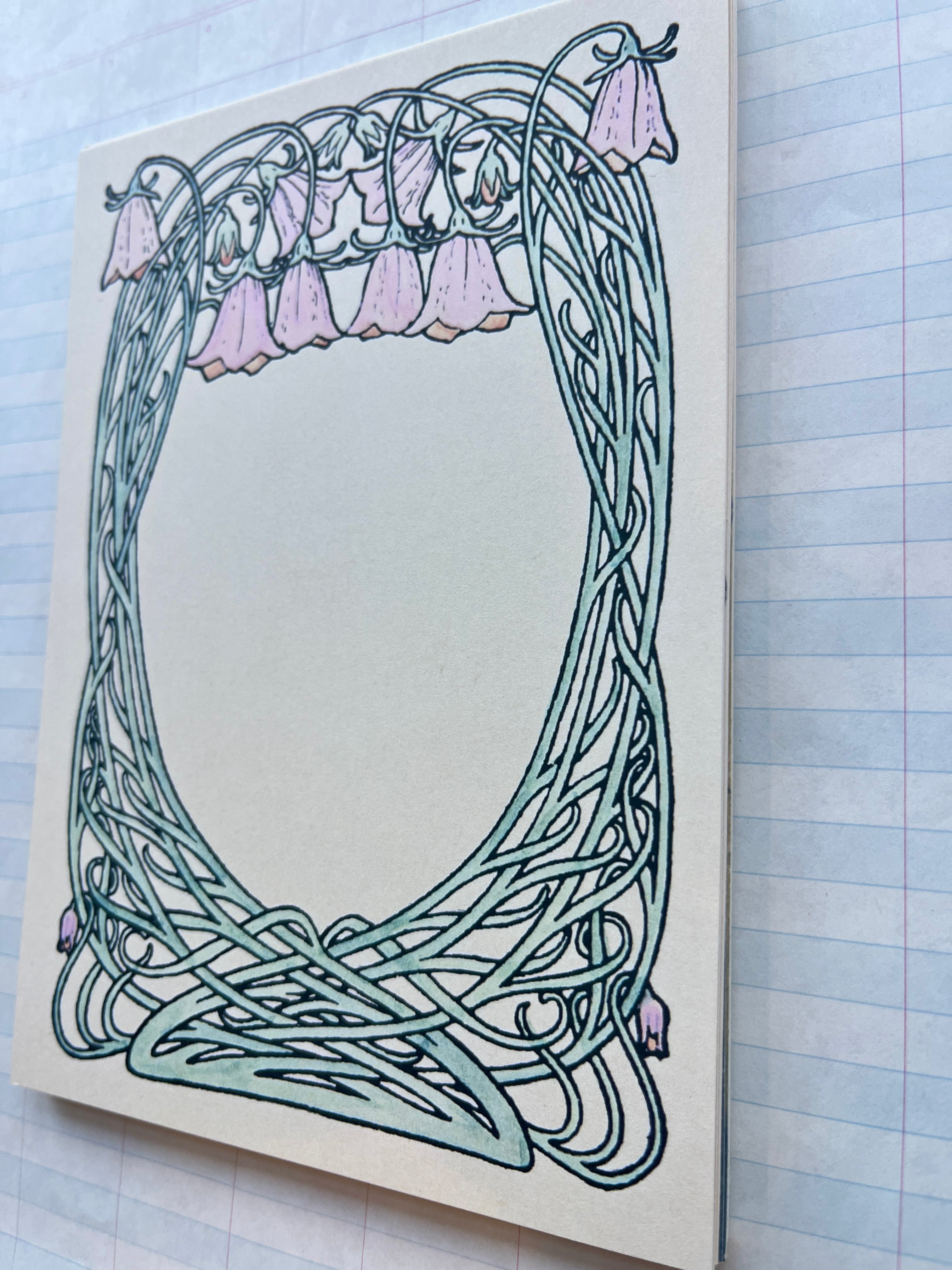 Nouveau Floral Frames Stationery Set