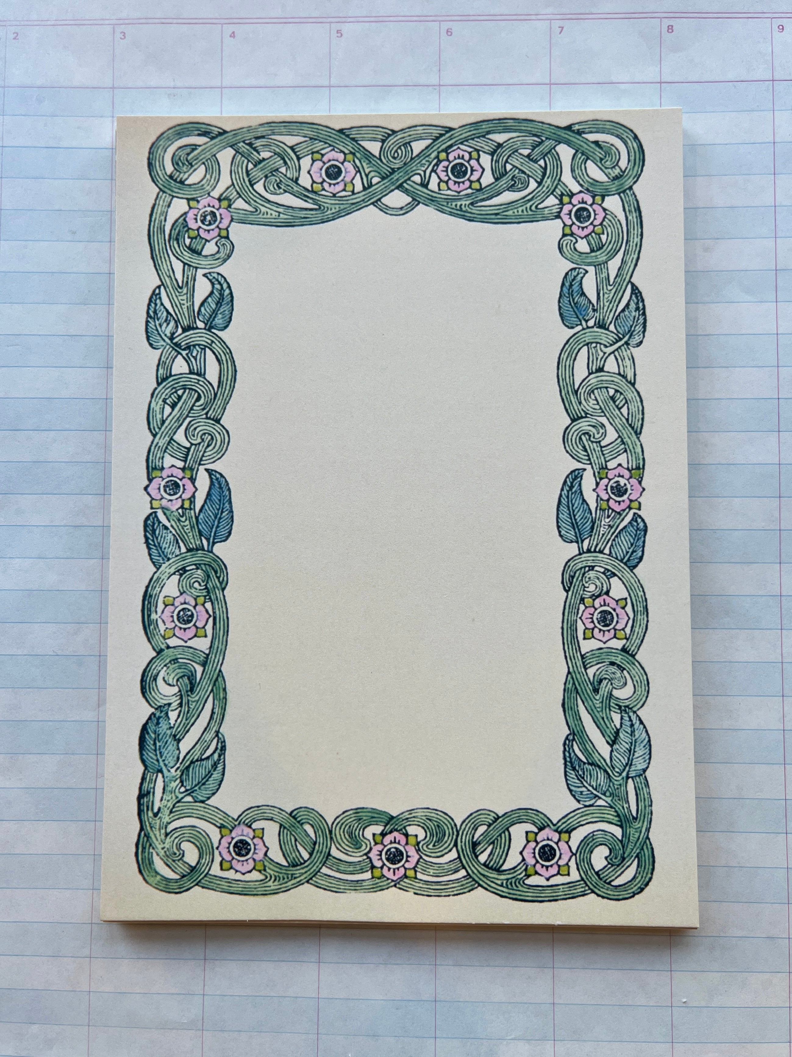 Nouveau Floral Frames Stationery Set