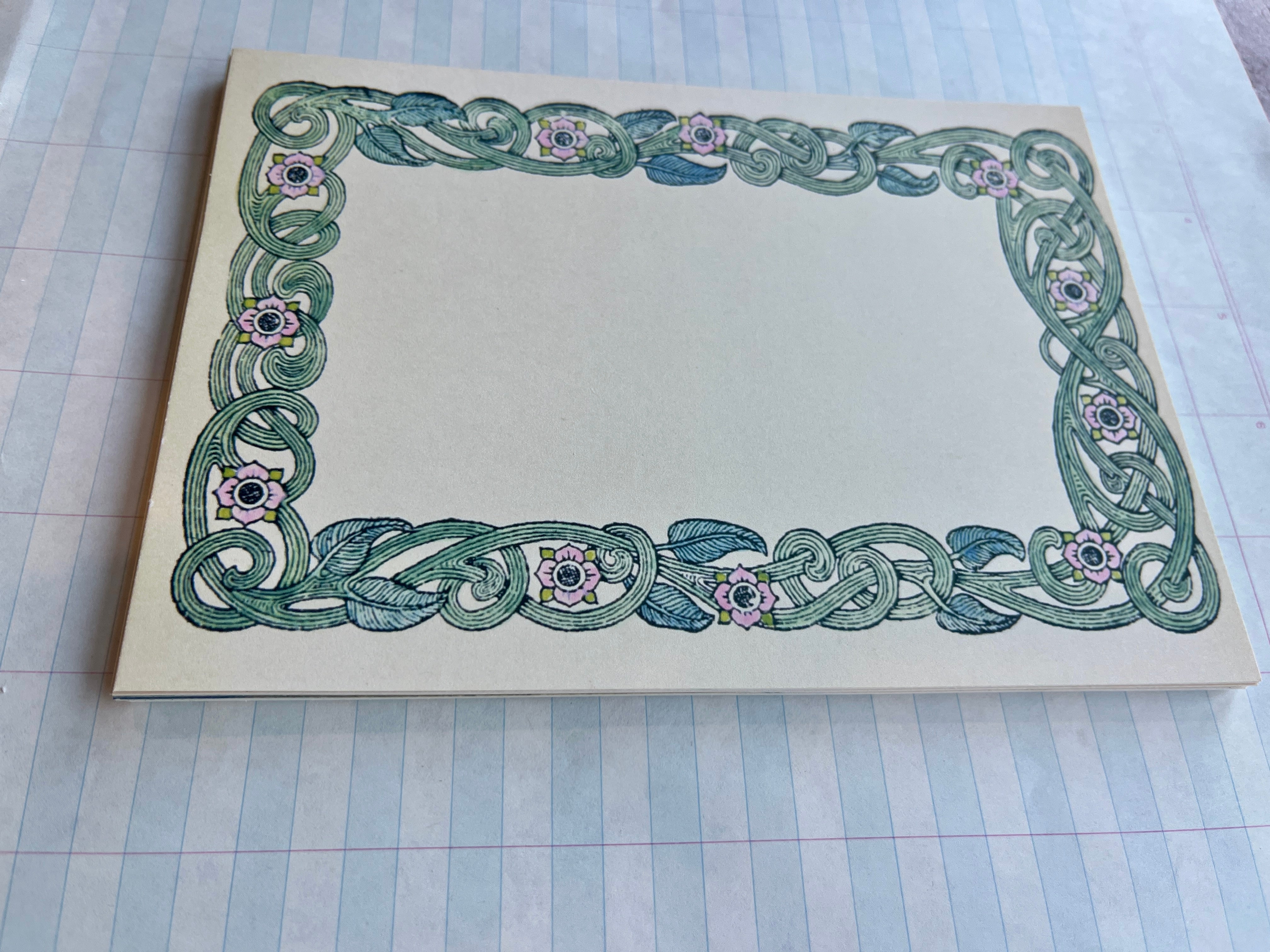 Nouveau Floral Frames Stationery Set