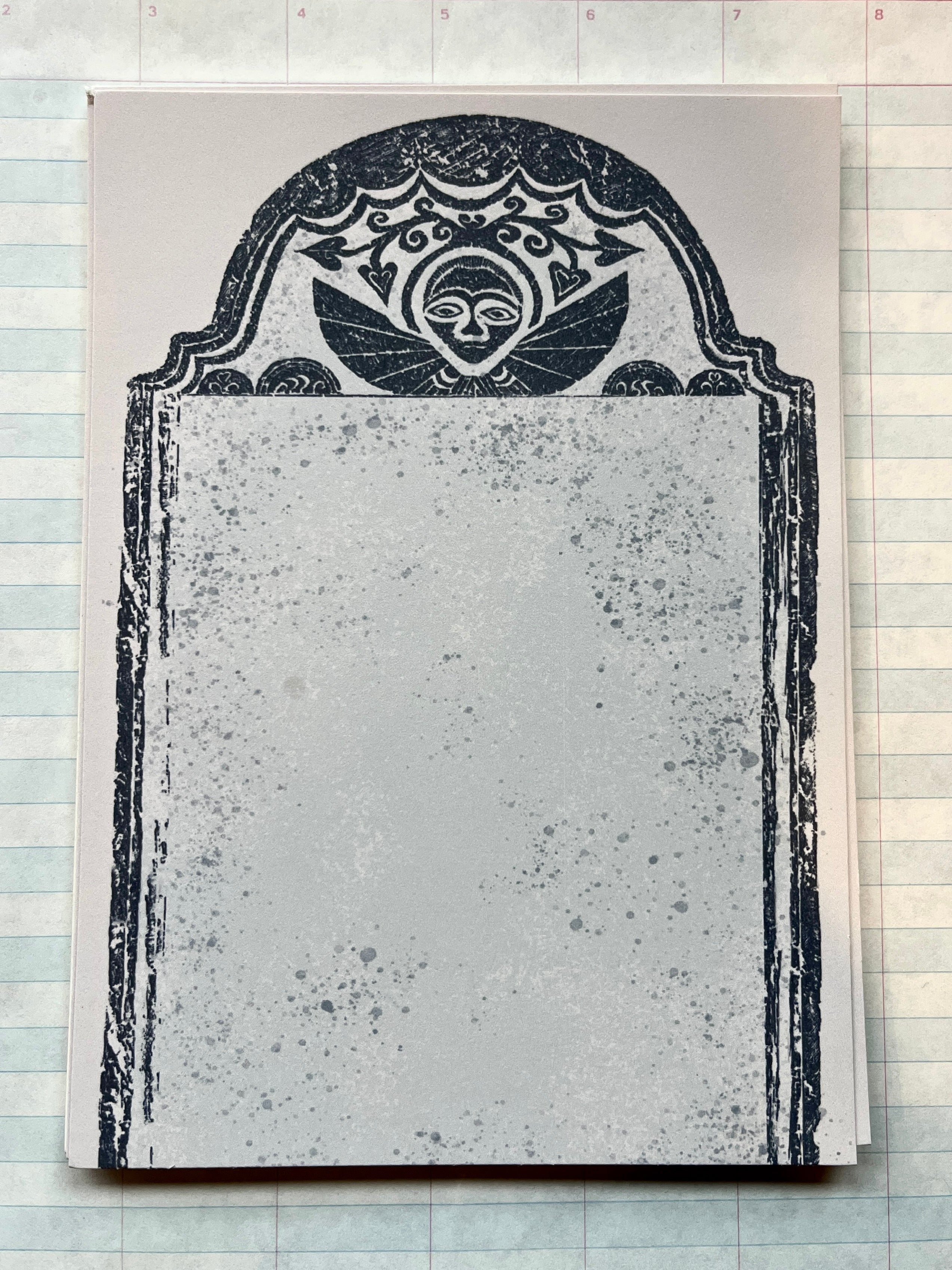 New England Stone Rubbings Full Scene Stationery