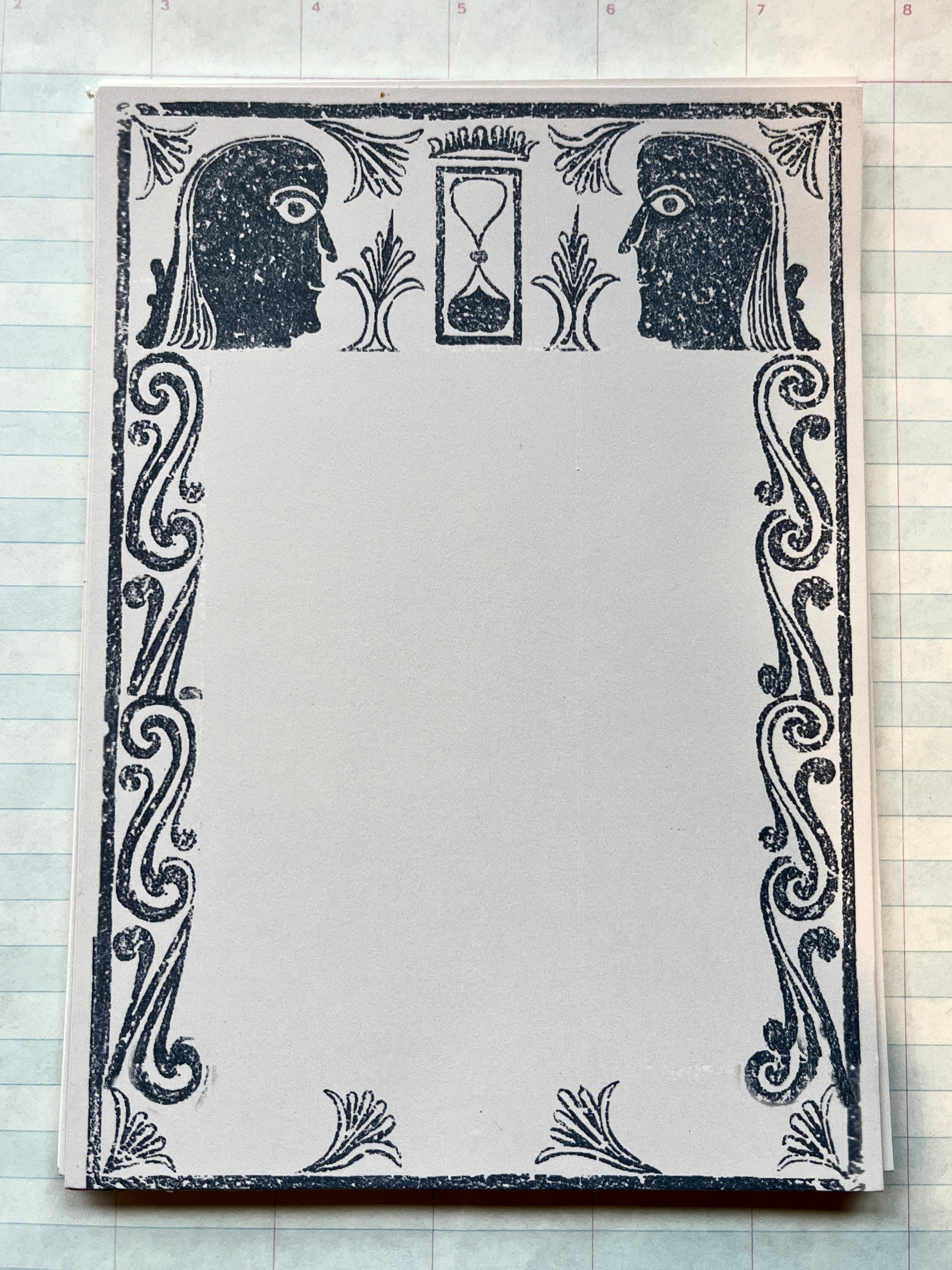 New England Stone Rubbings Full Scene Stationery