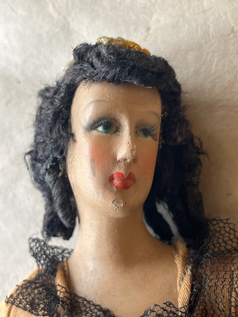 Small Vintage Boudoir-Style Doll - PARCEL