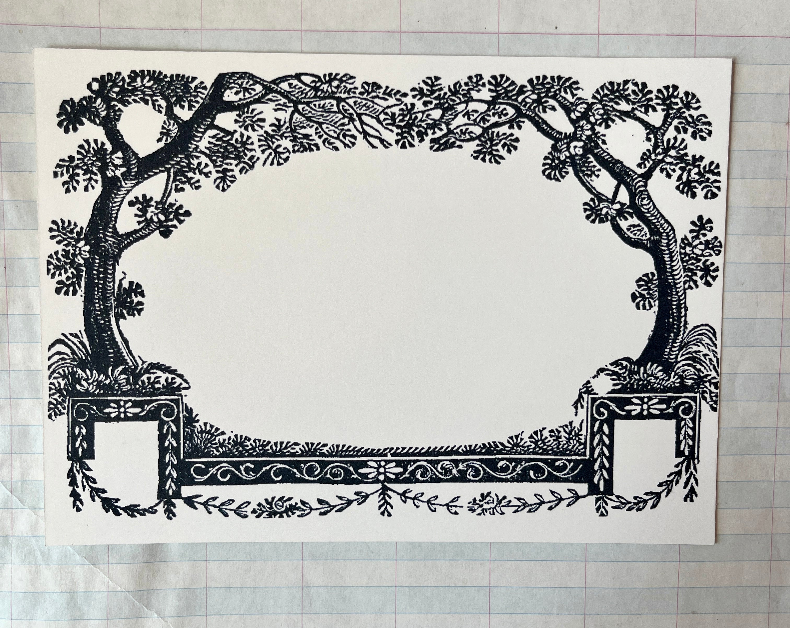 Printers Specimen Tree Frame Stationery