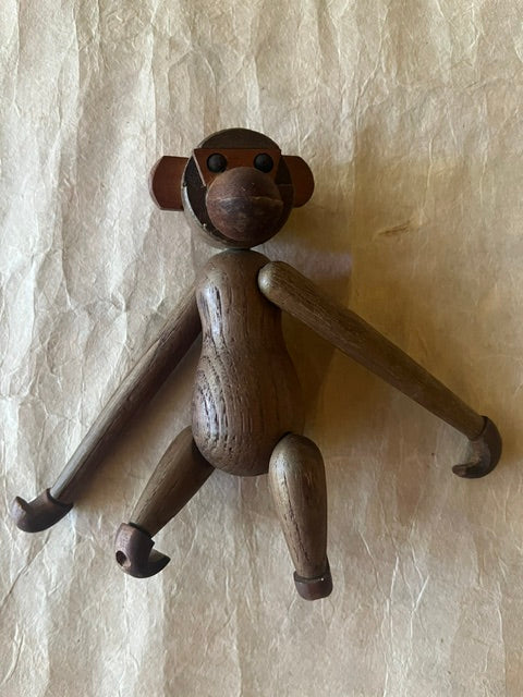 MCM Wooden Jointed Monkey Toy