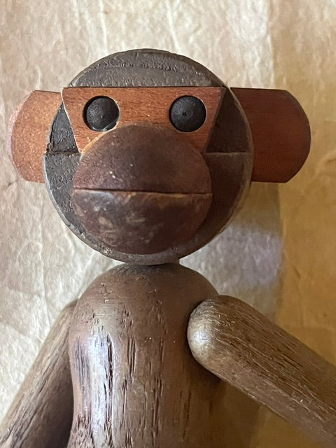 MCM Wooden Jointed Monkey Toy