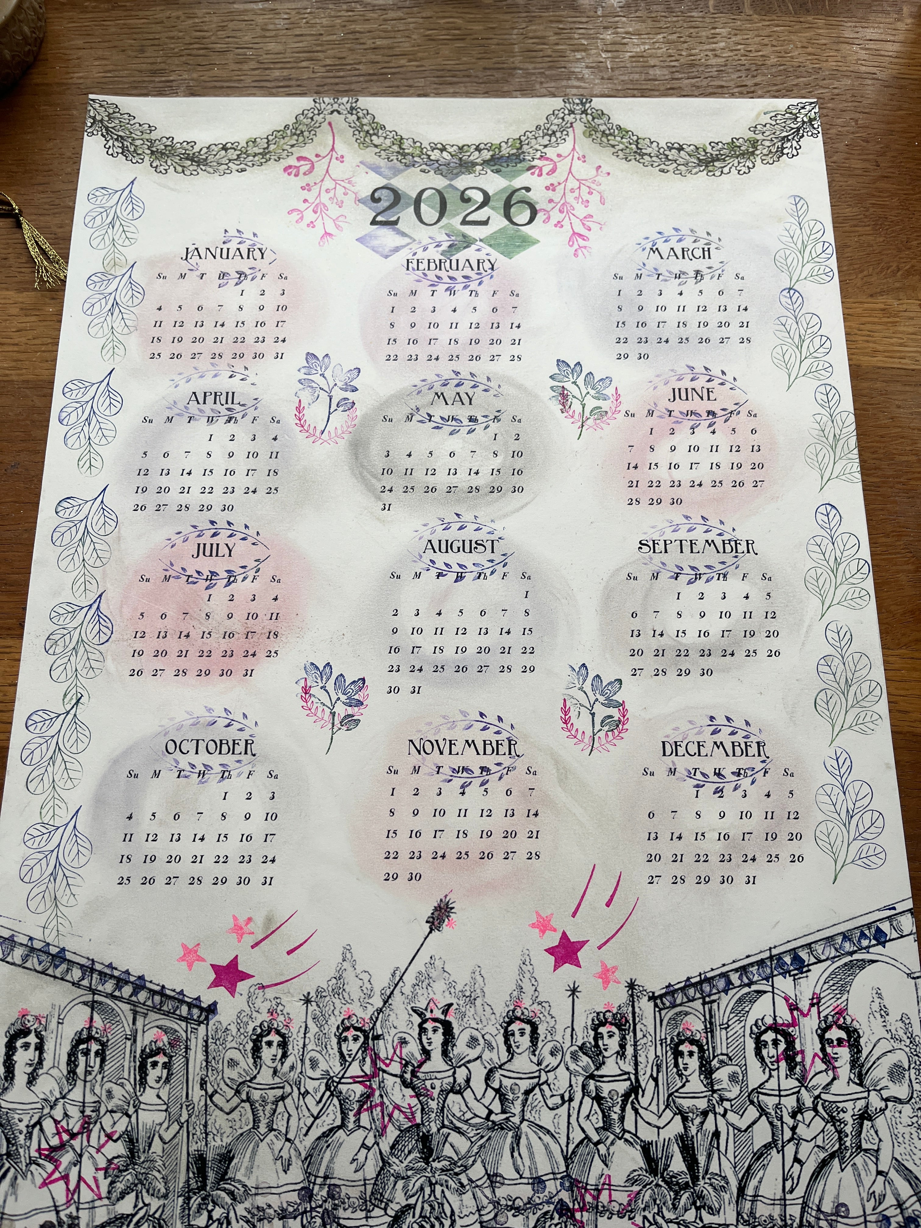 2026 Year-at-a-Glance Calendar - PARCEL