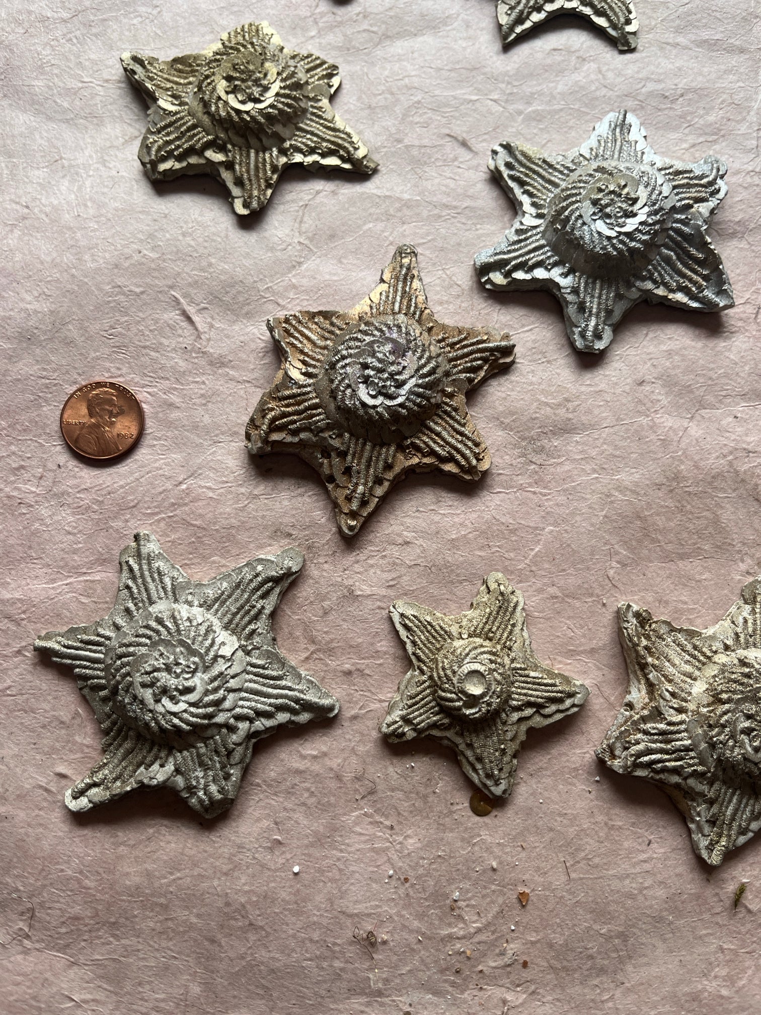 Shimmery Plaster Bullion Stars