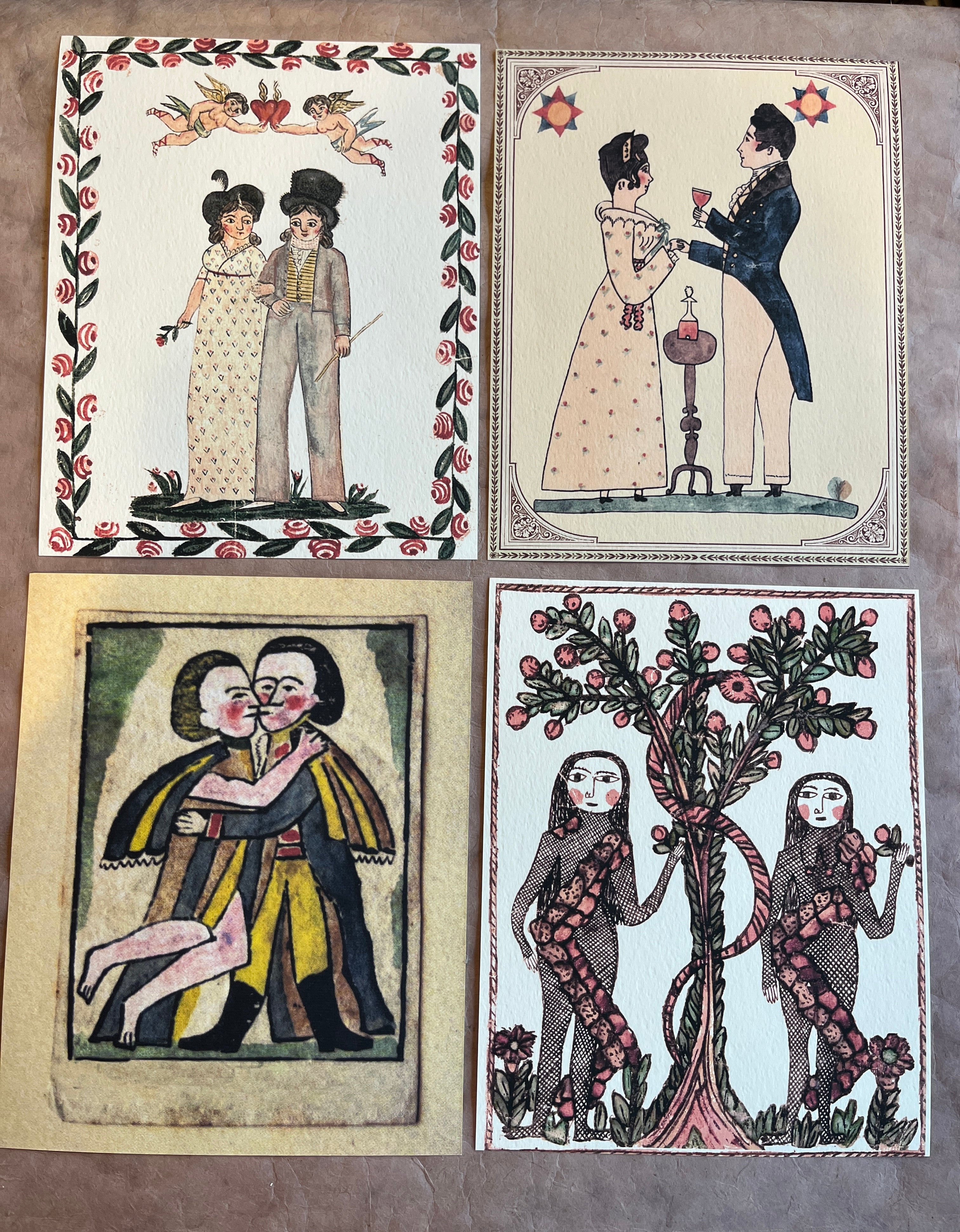 Folksy Lovers Art Prints - PARCEL