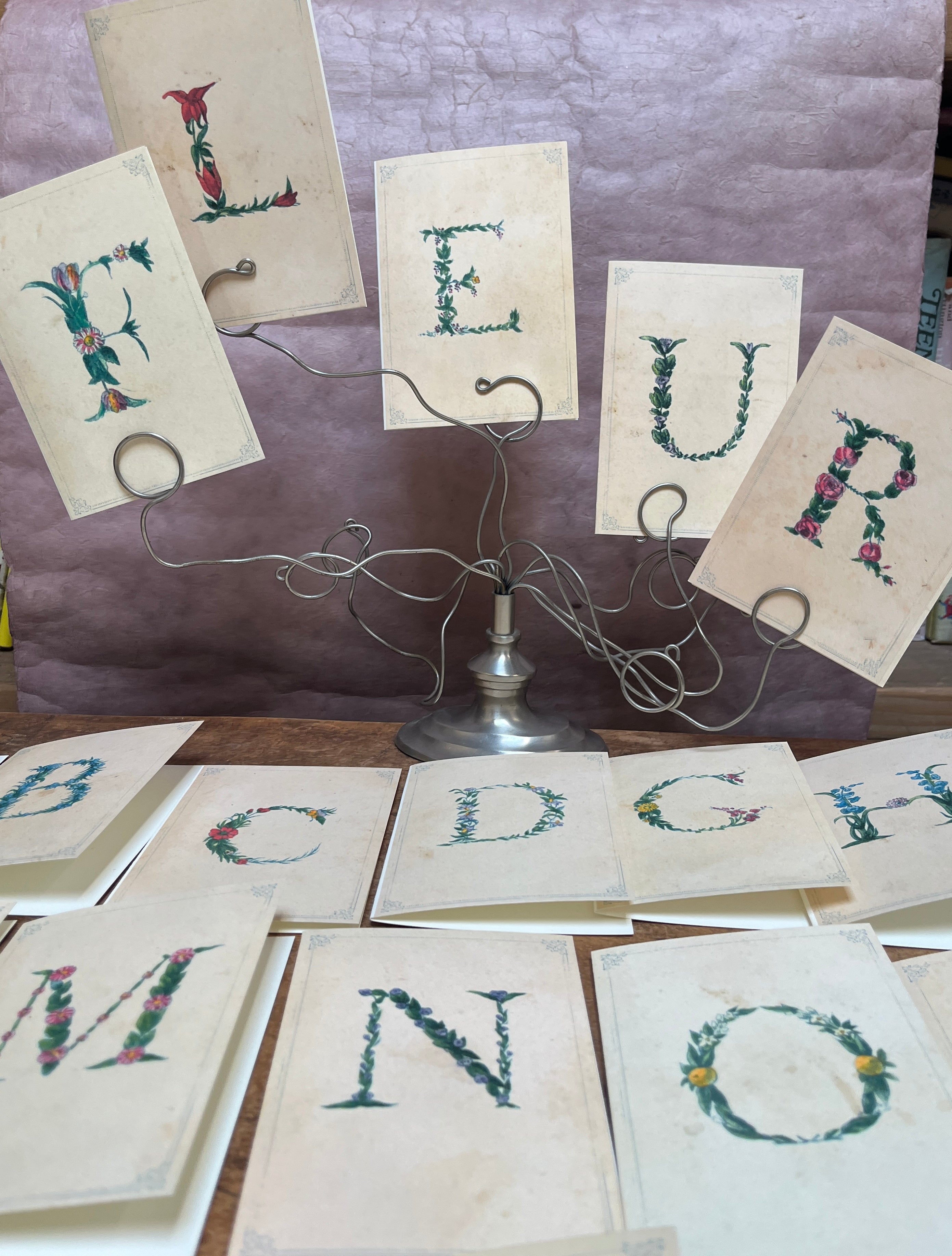 Le Fleur French Alphabet Cards - PARCEL