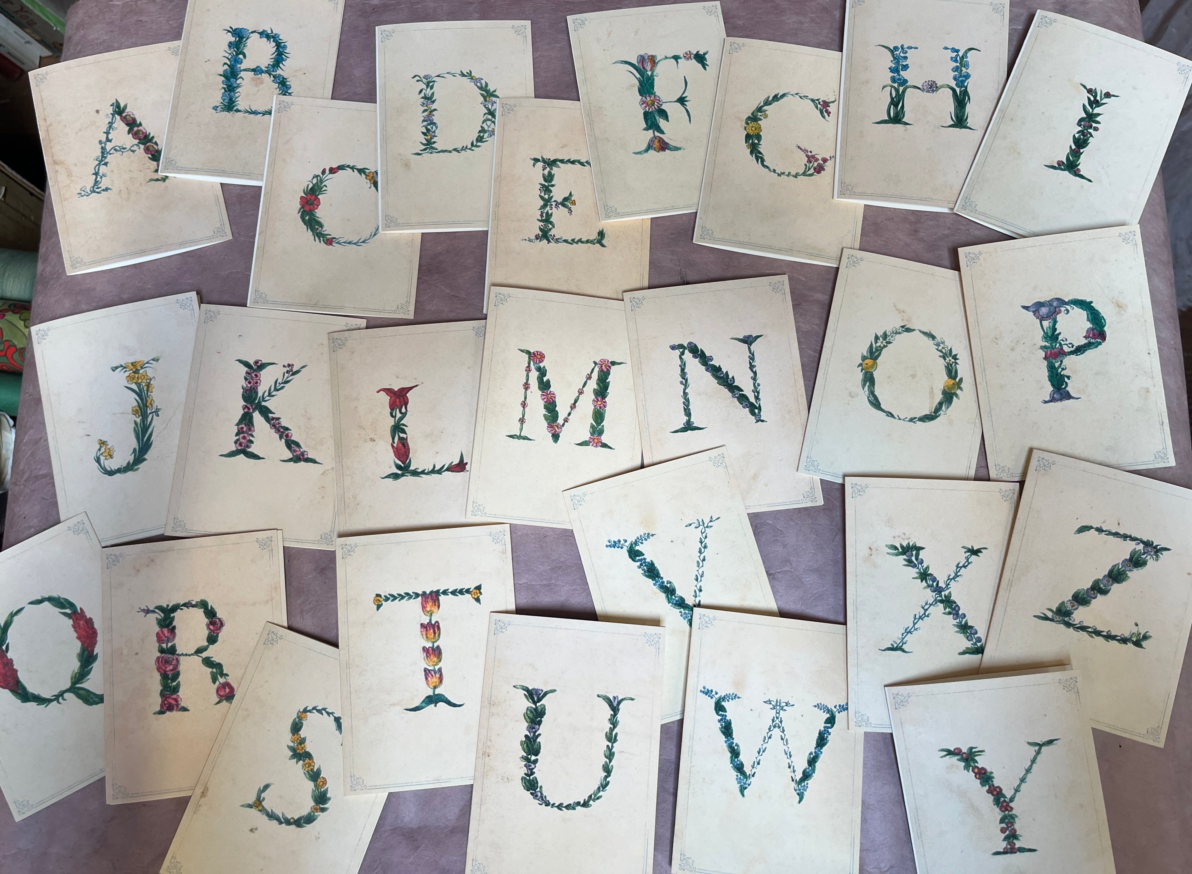 Le Fleur French Alphabet Cards - PARCEL