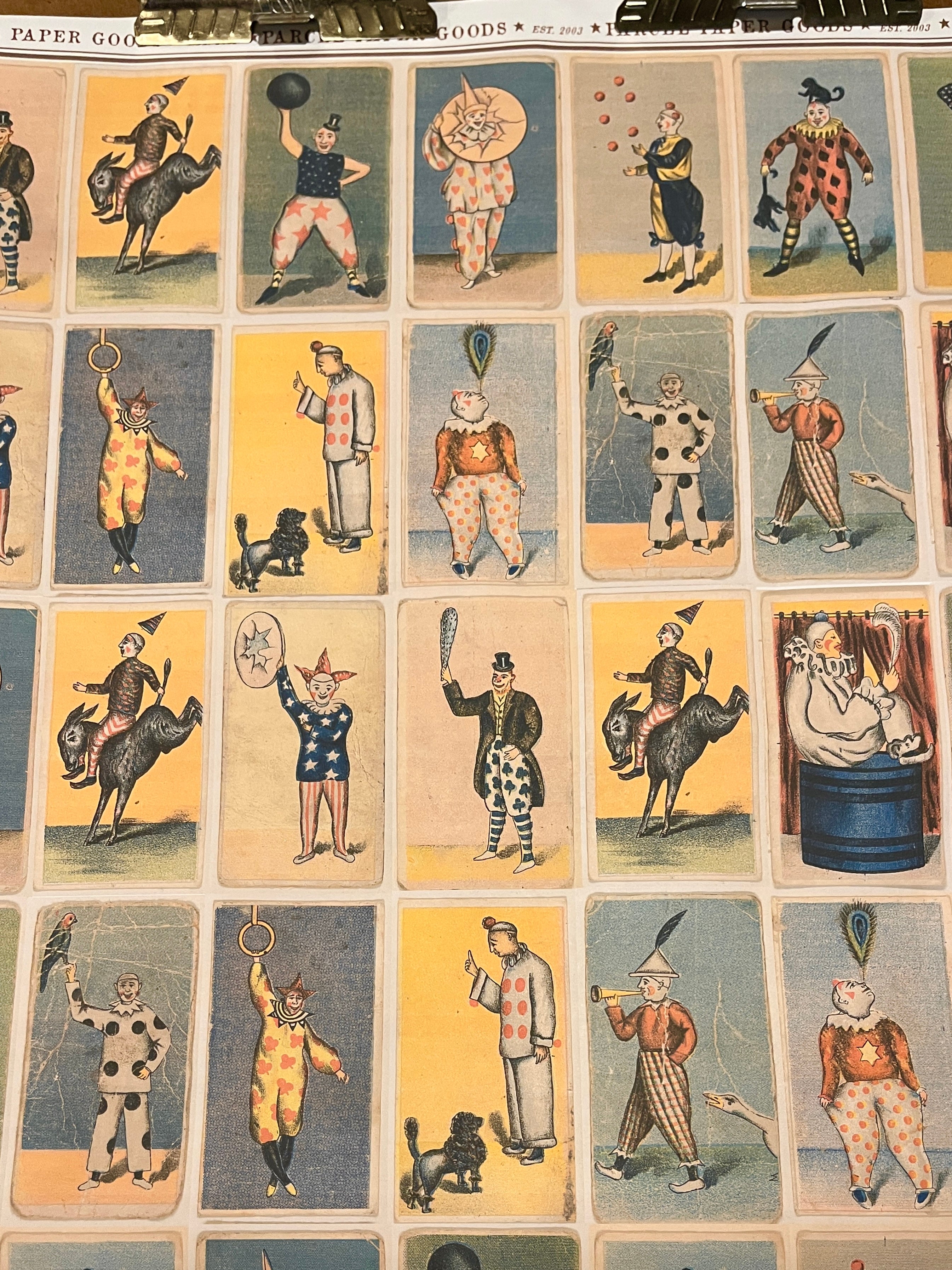 Parcel Artisan Wrapping Paper, Happy Clowns - PARCEL