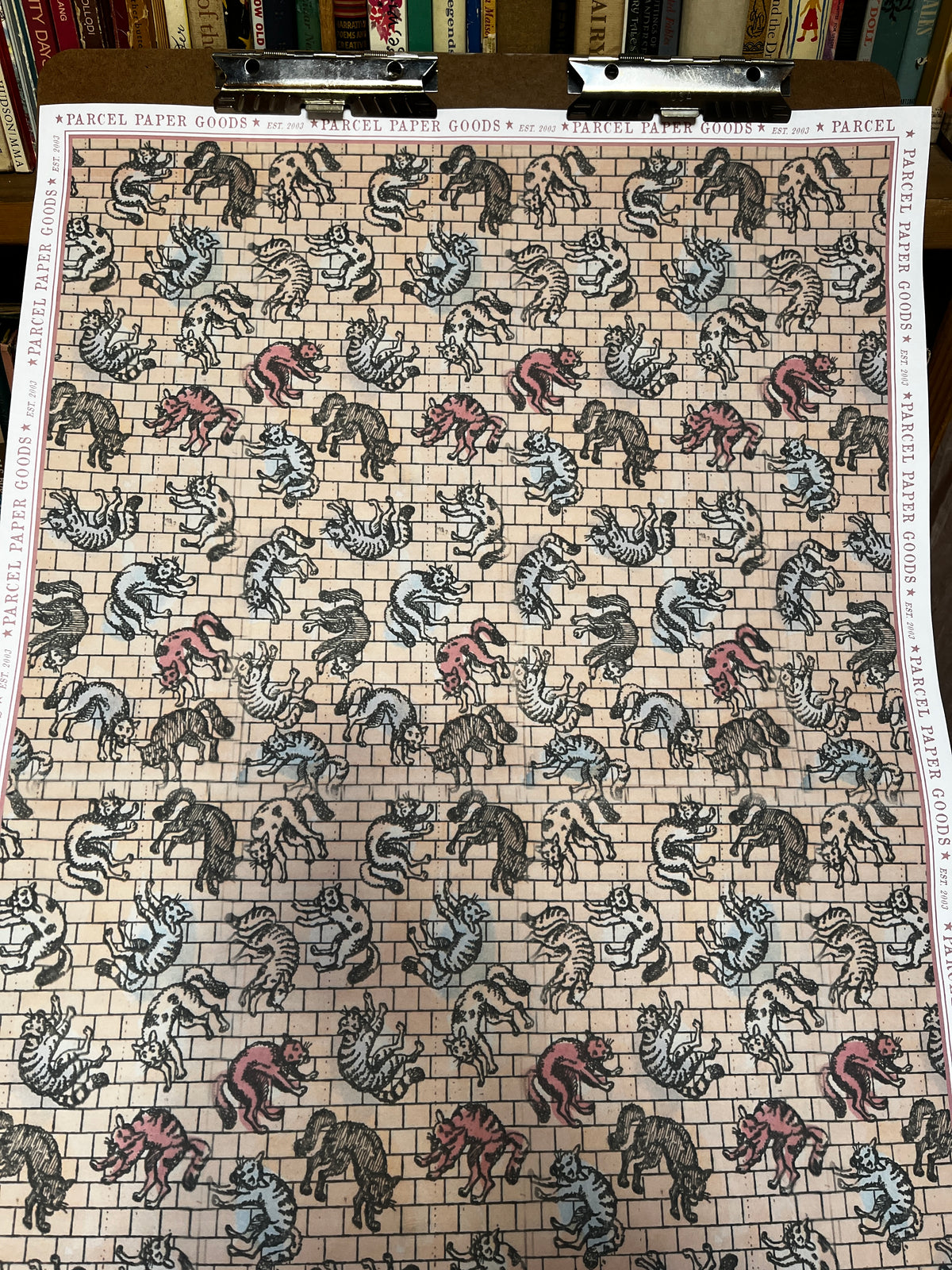 Parcel Artisan Wrapping Paper, Falling Cats | PARCEL