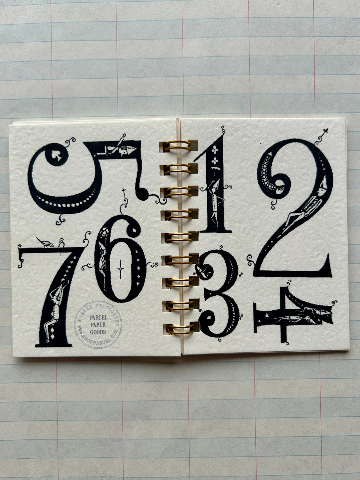 Notebook Paper Numbers Fanciful Numbers Teeny Tiny Pocket Notebook | PARCEL
