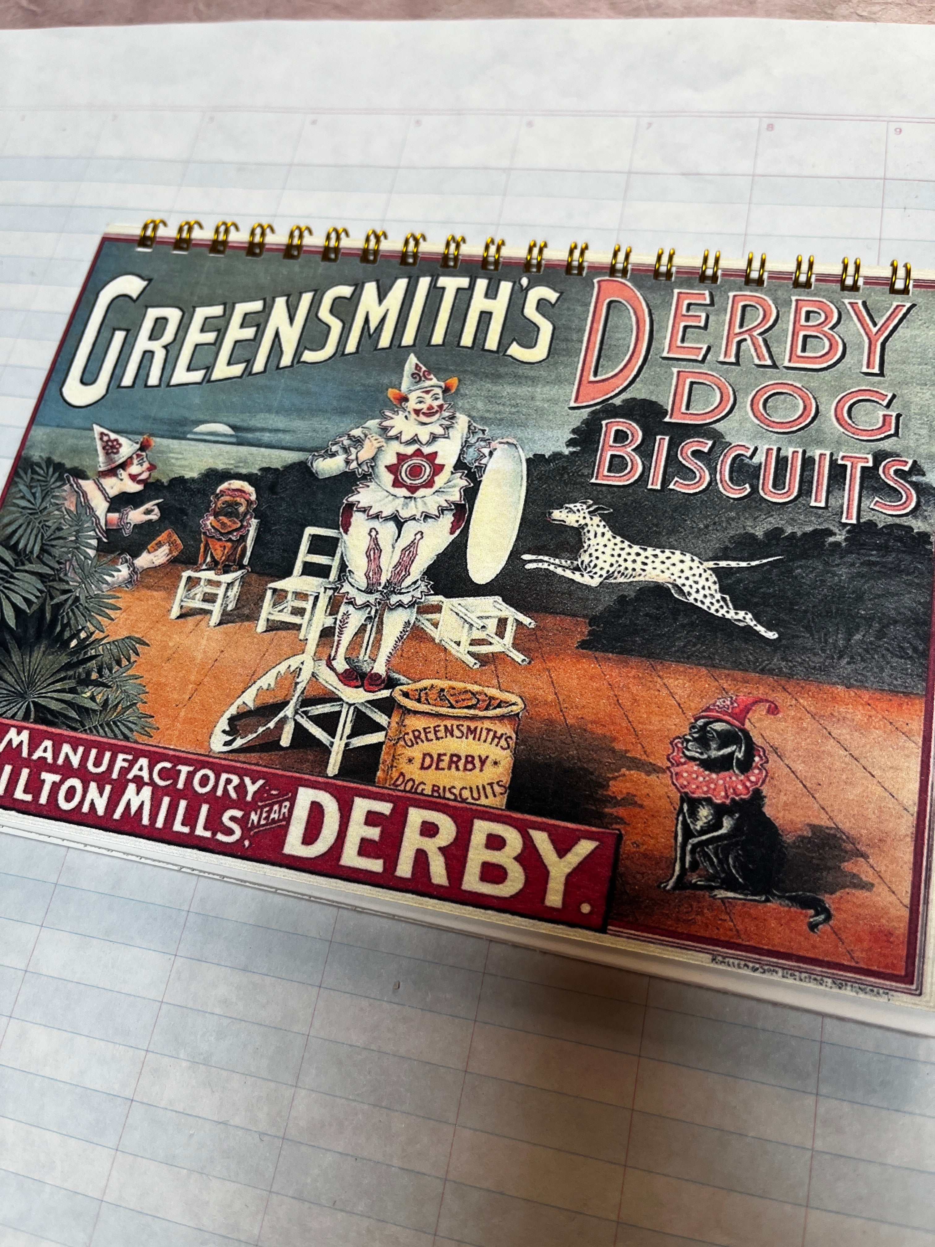 Derby Dog Biscuits Handmade Notebook