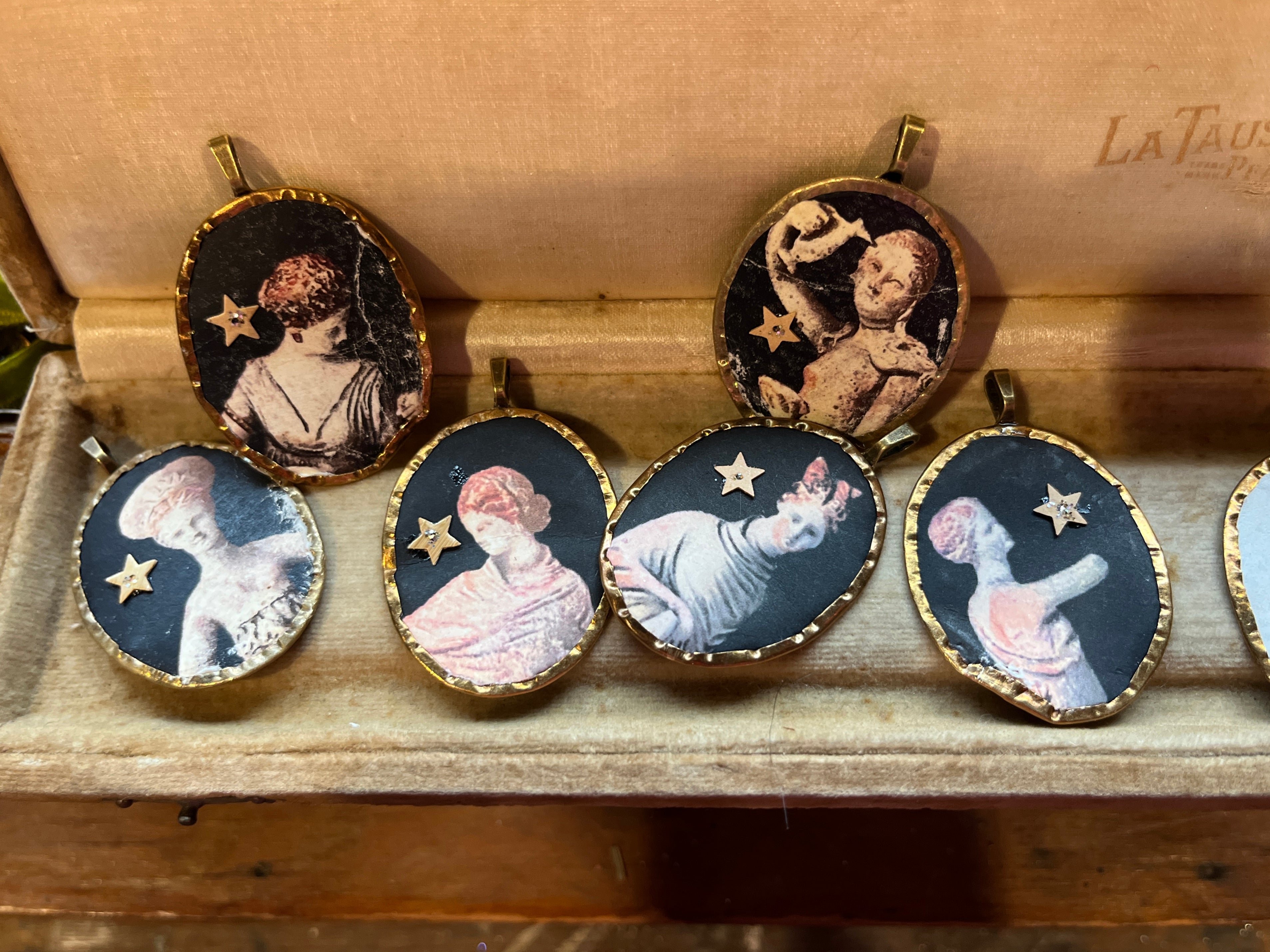Handmade Ancient Portrait Pendant