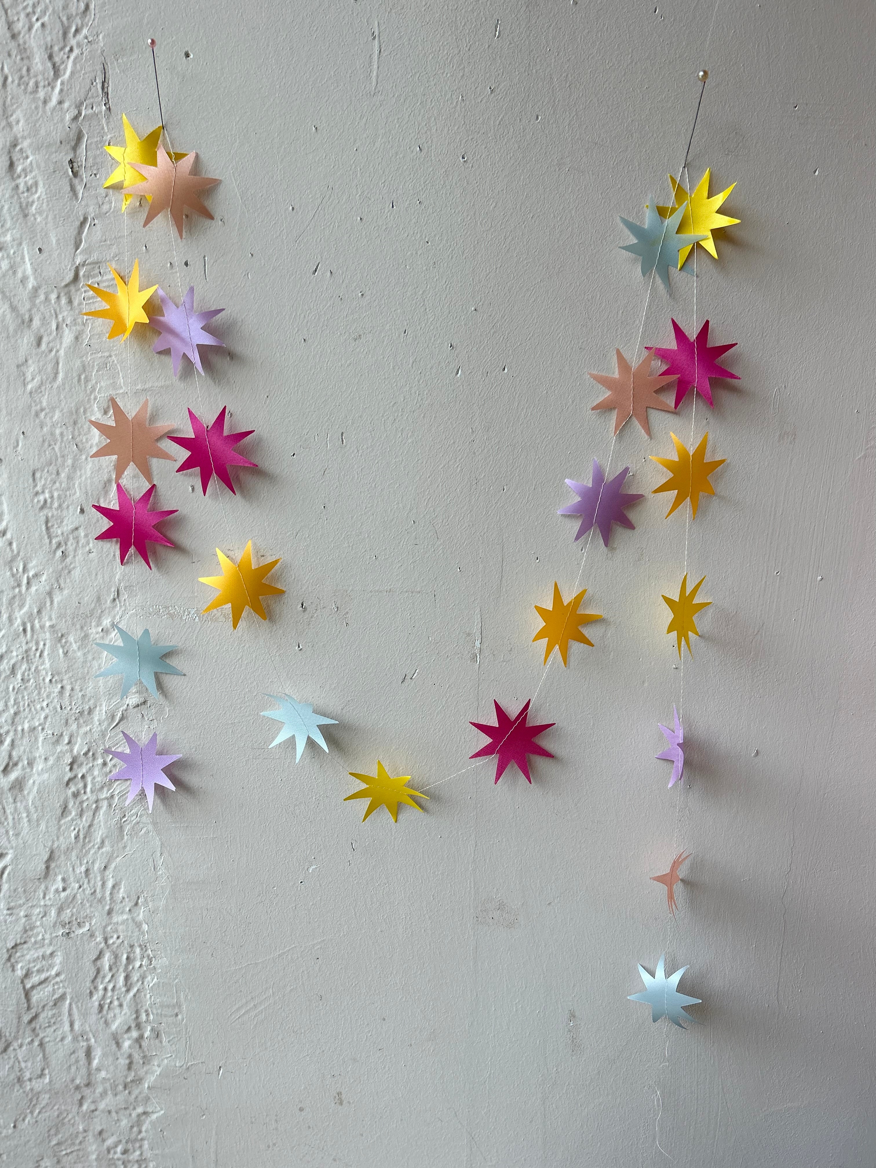 Stitched Starburst Garland - Fruity Colors