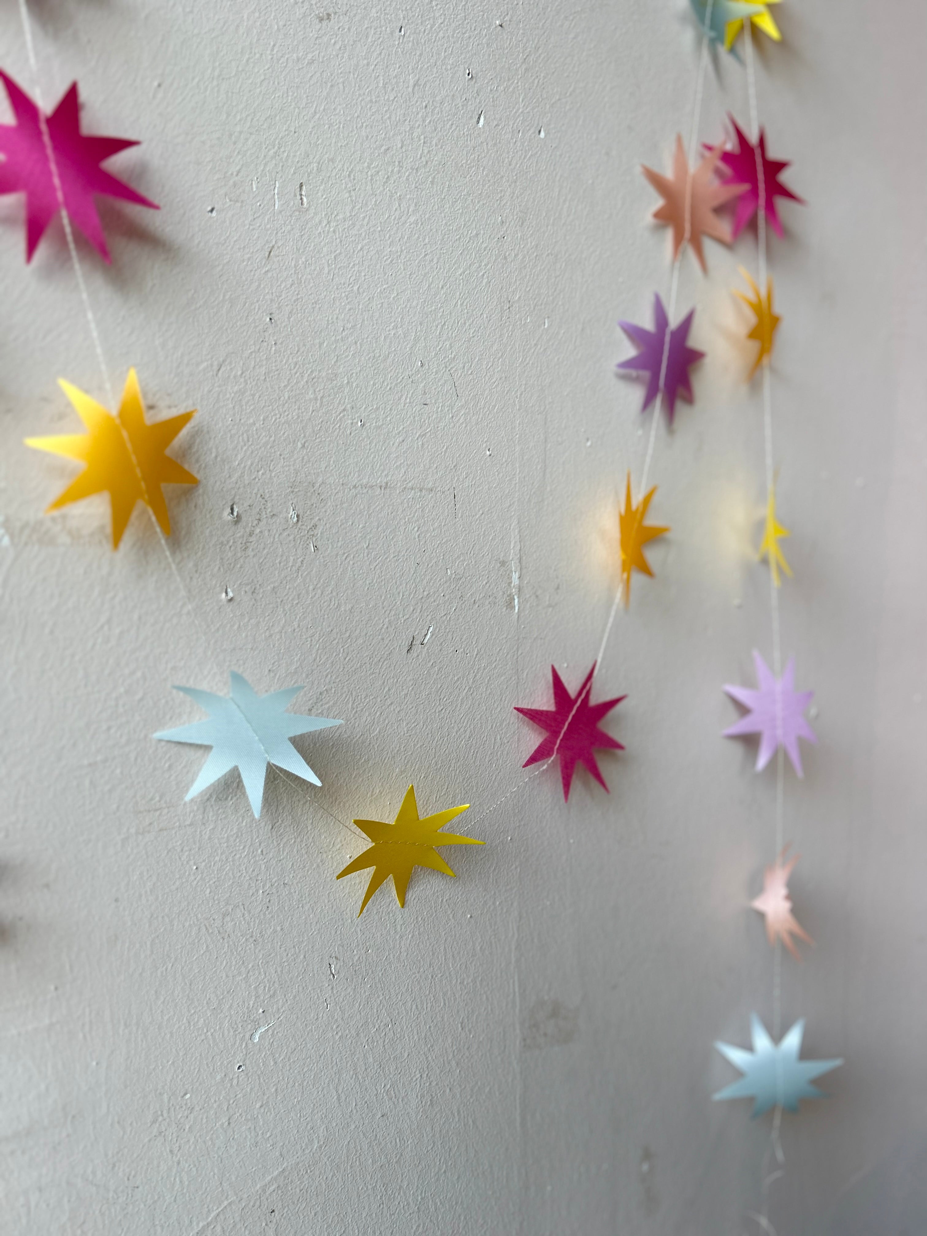 Stitched Starburst Garland - Fruity Colors