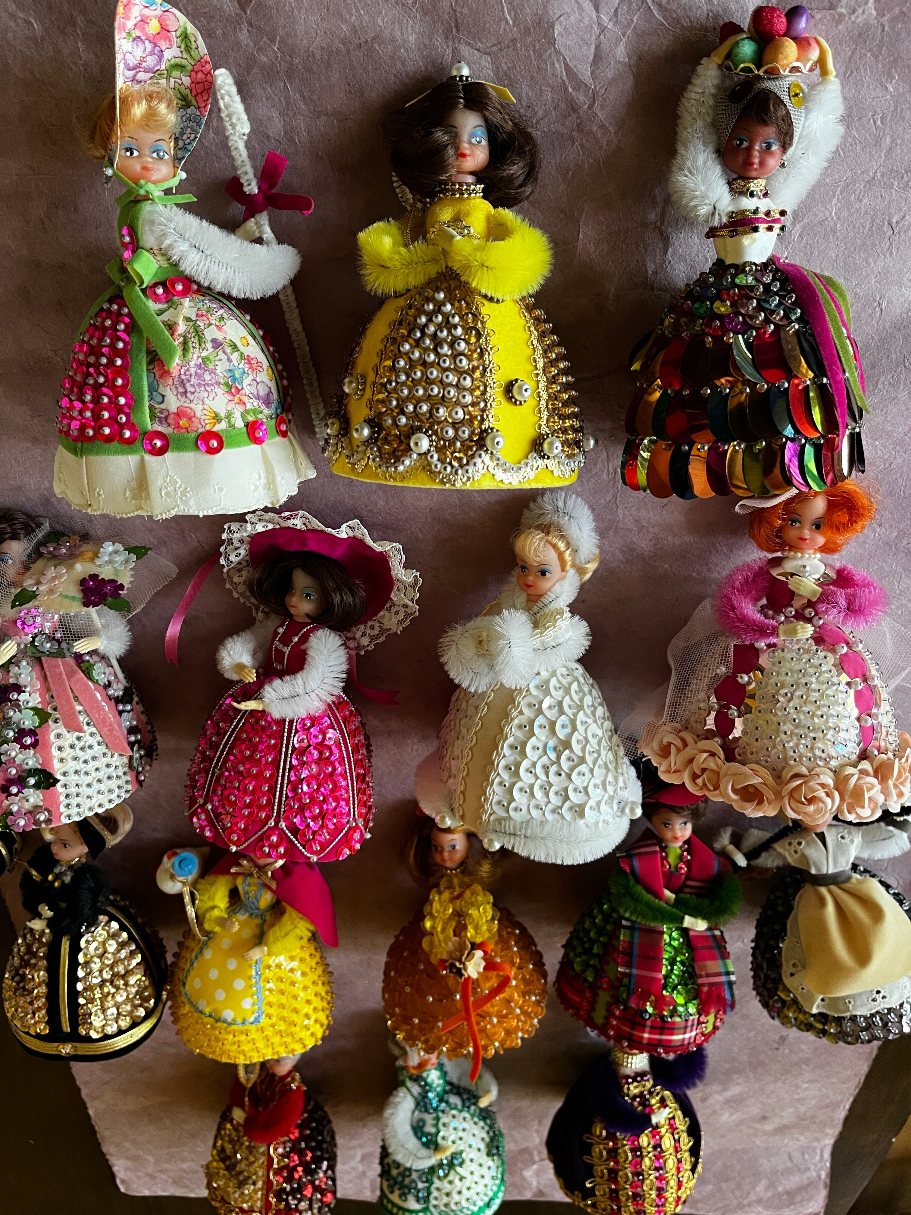 Vintage Beaded Pin Dolls