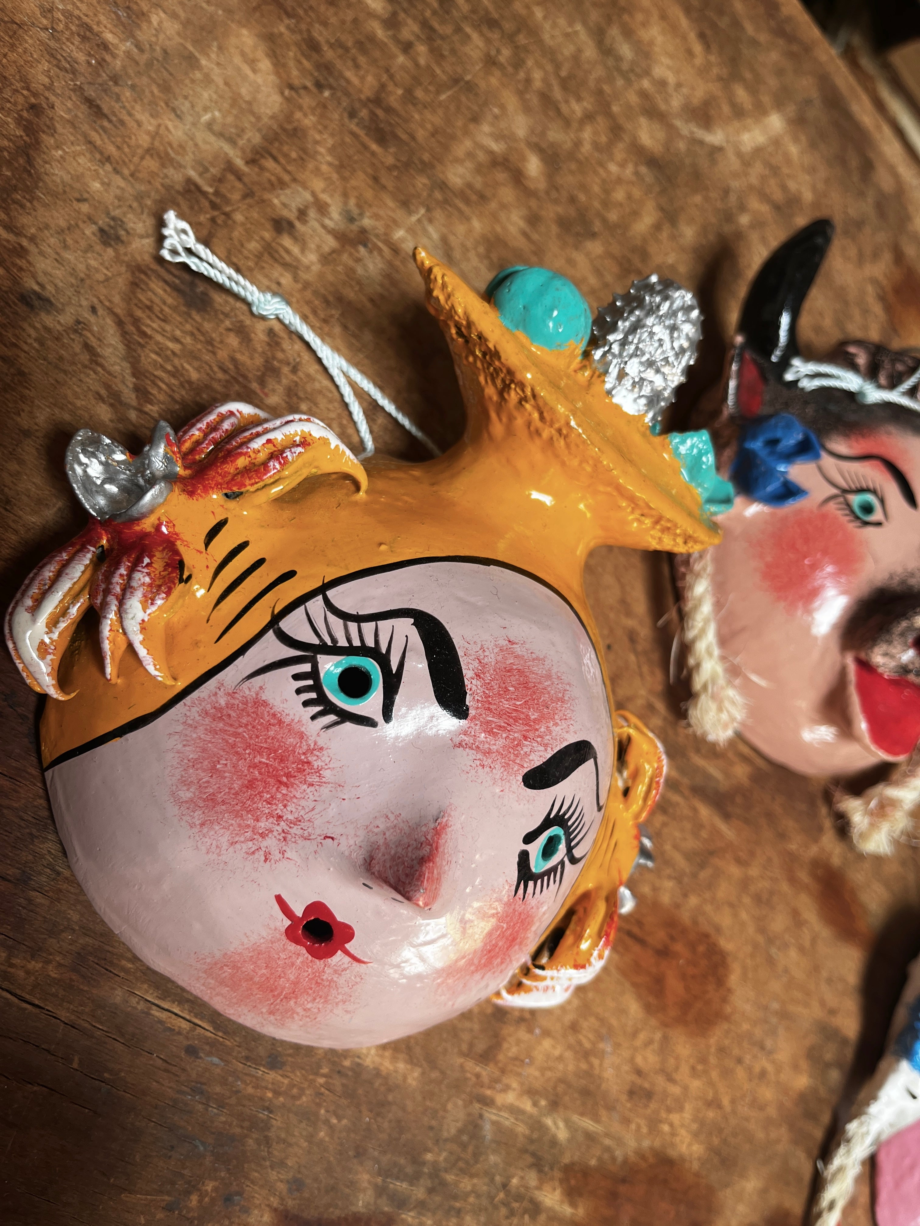 Handmade Mexican Coconut Masks - Silly Ladies