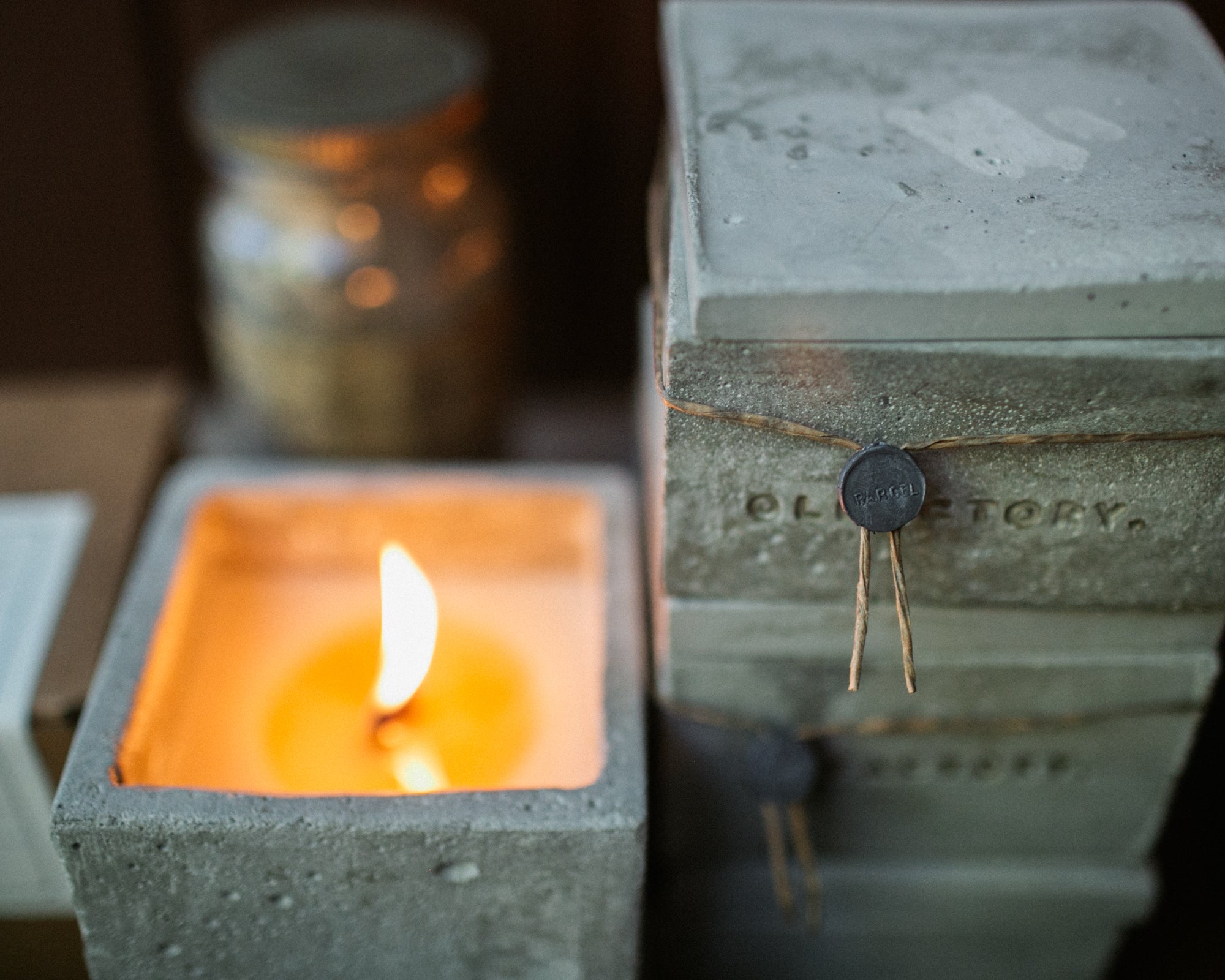 No. 4: Heritage Parcel Olfactory Scented Candle in Concrete Vessel